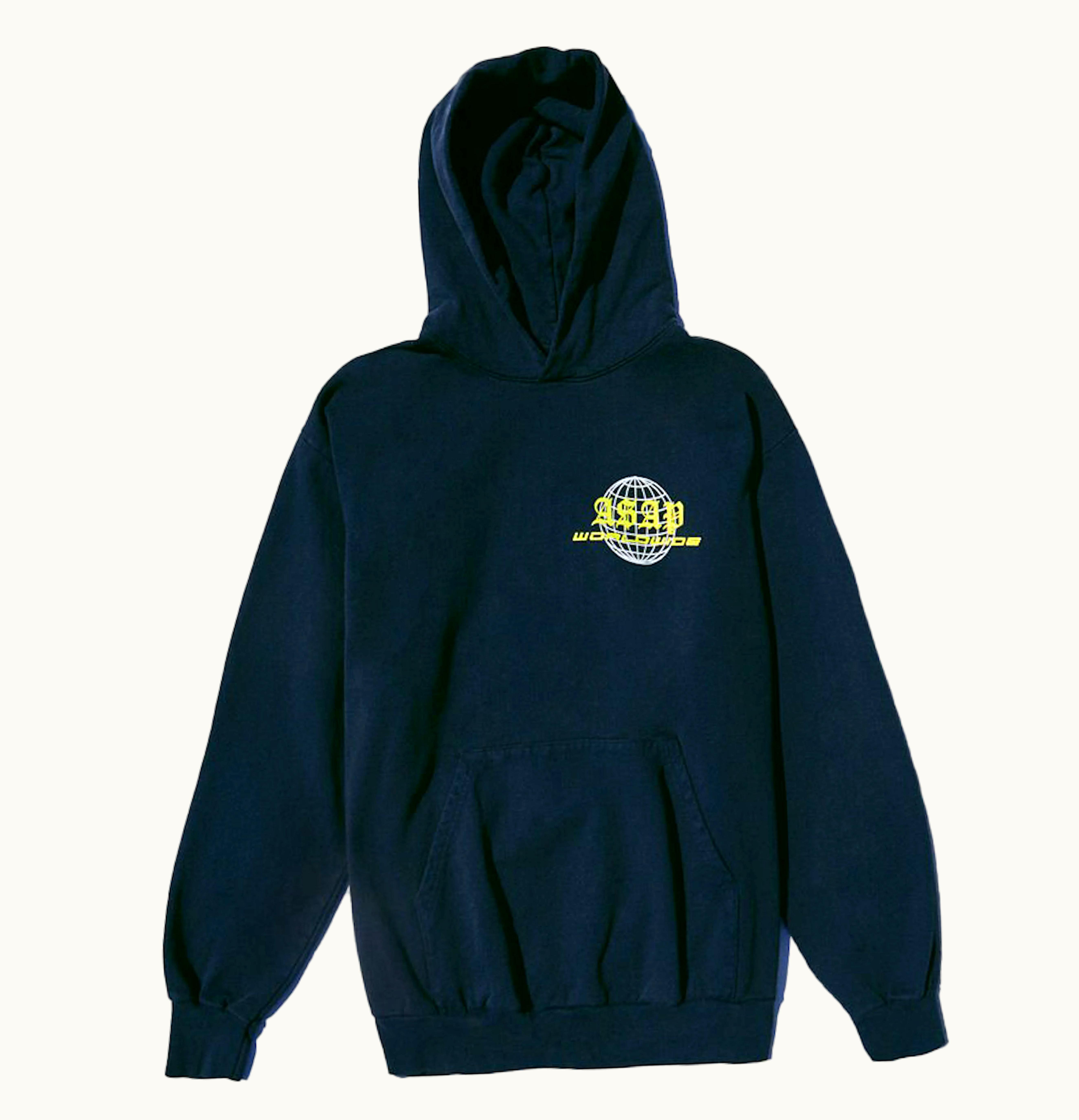 A$ap Asap Worldwide Globe Hoodie Black