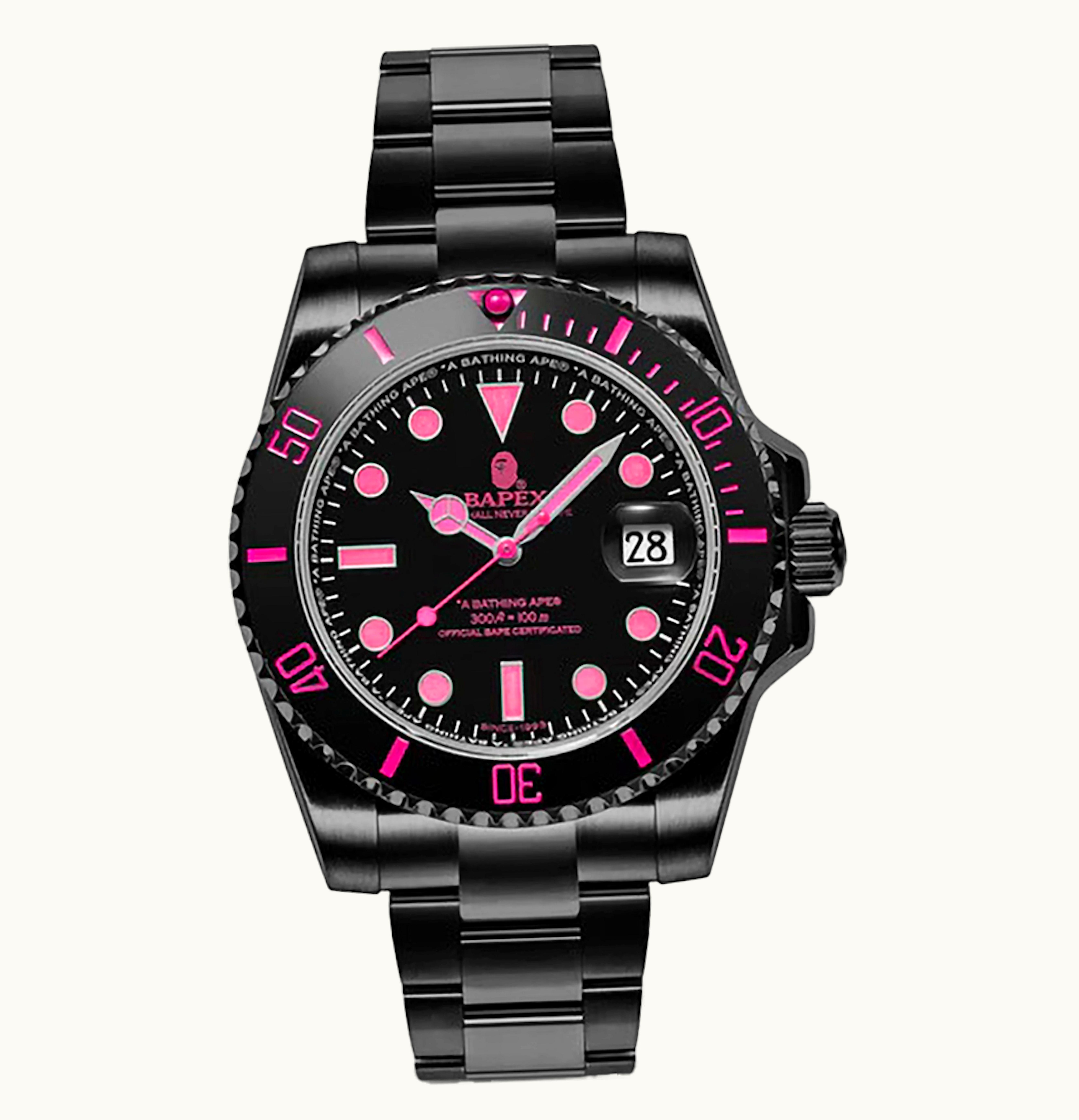 BAPE BAPE Type 1 Bapex Watch Black Red