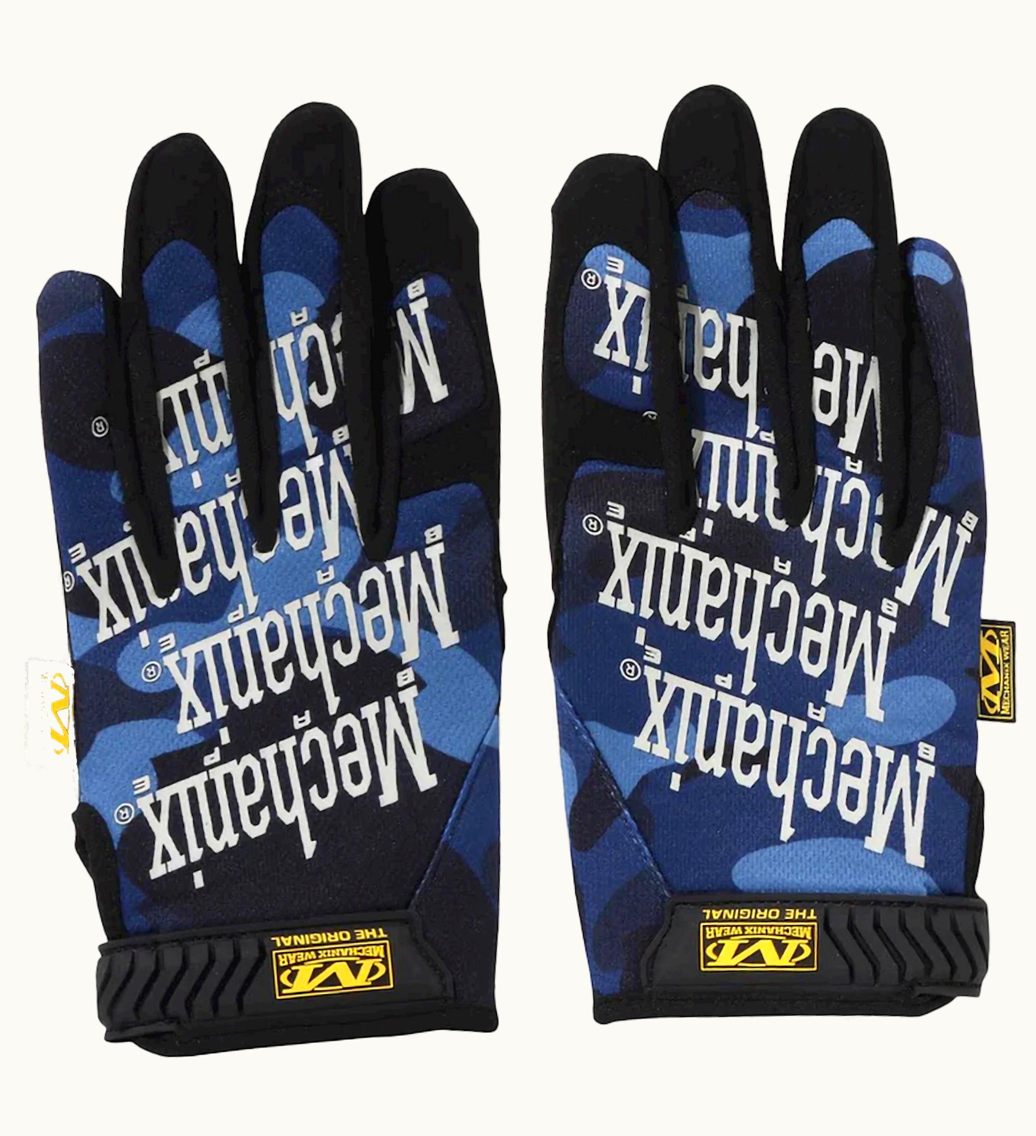 BAPE BAPE Color Camo Mechanix Wear Gloves Navy