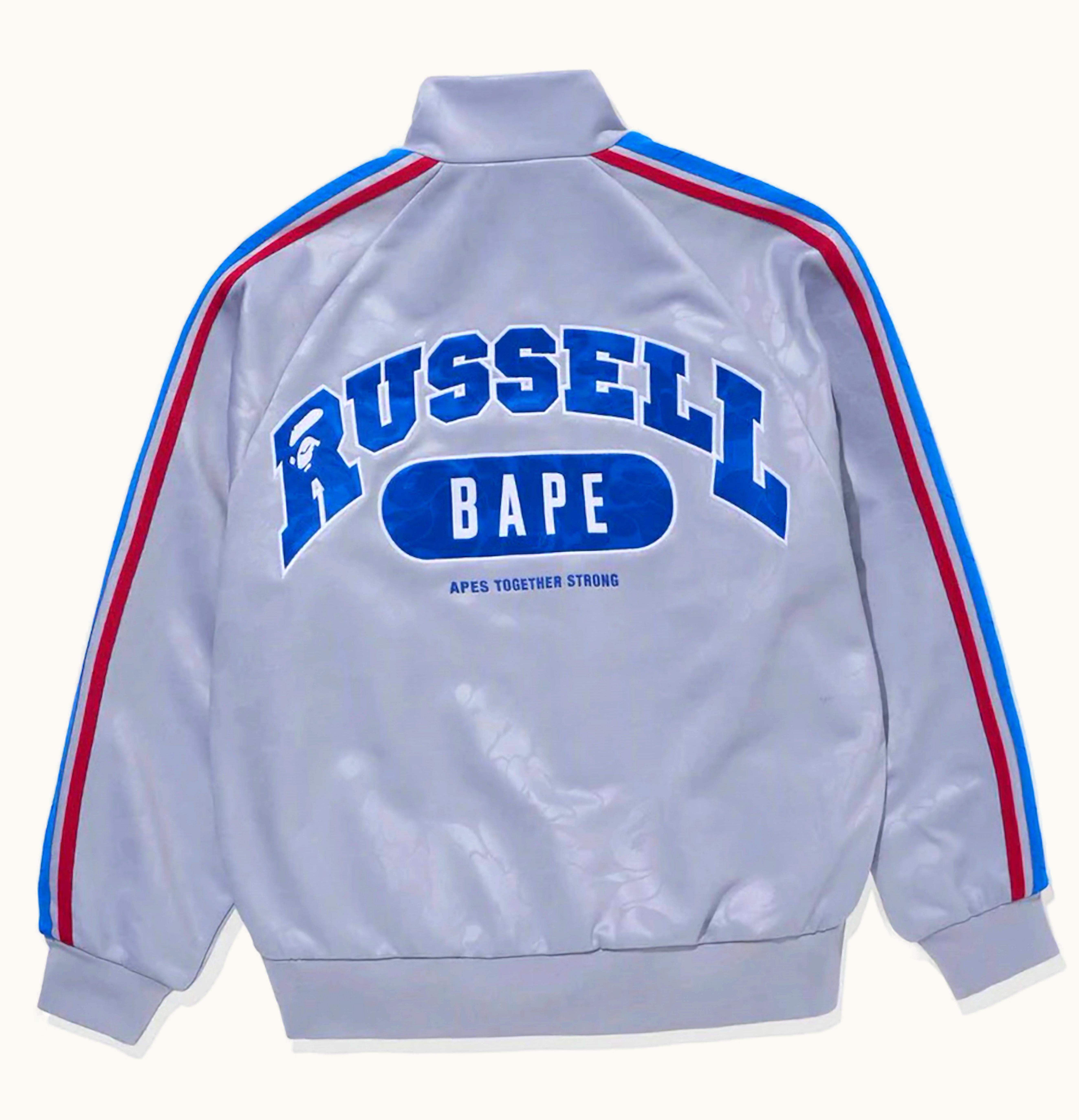 BAPE BAPE X Russell Track Jacket Gray