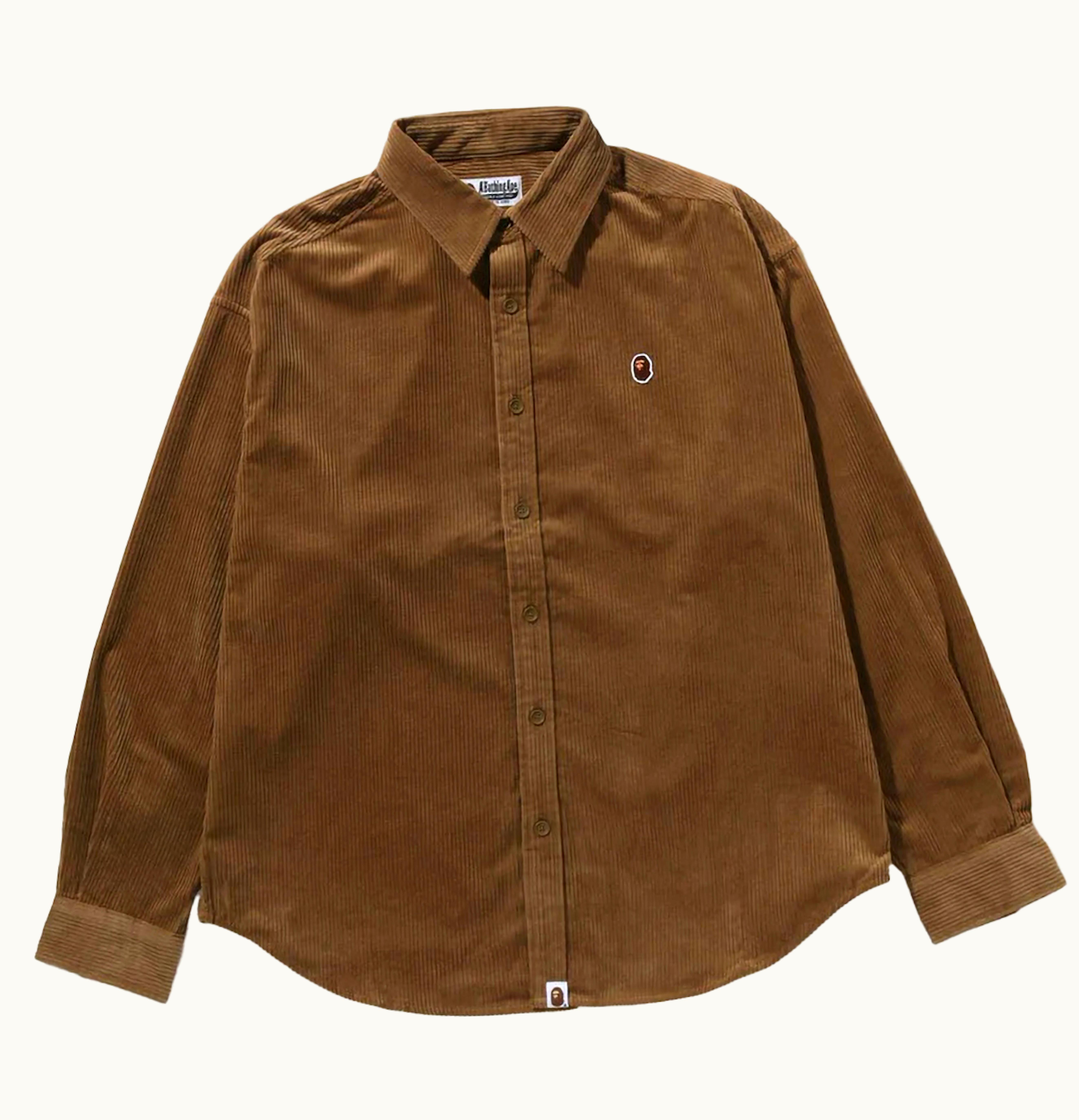 BAPE BAPE Ape Head One Point Corduroy Shirt FW23 Beige