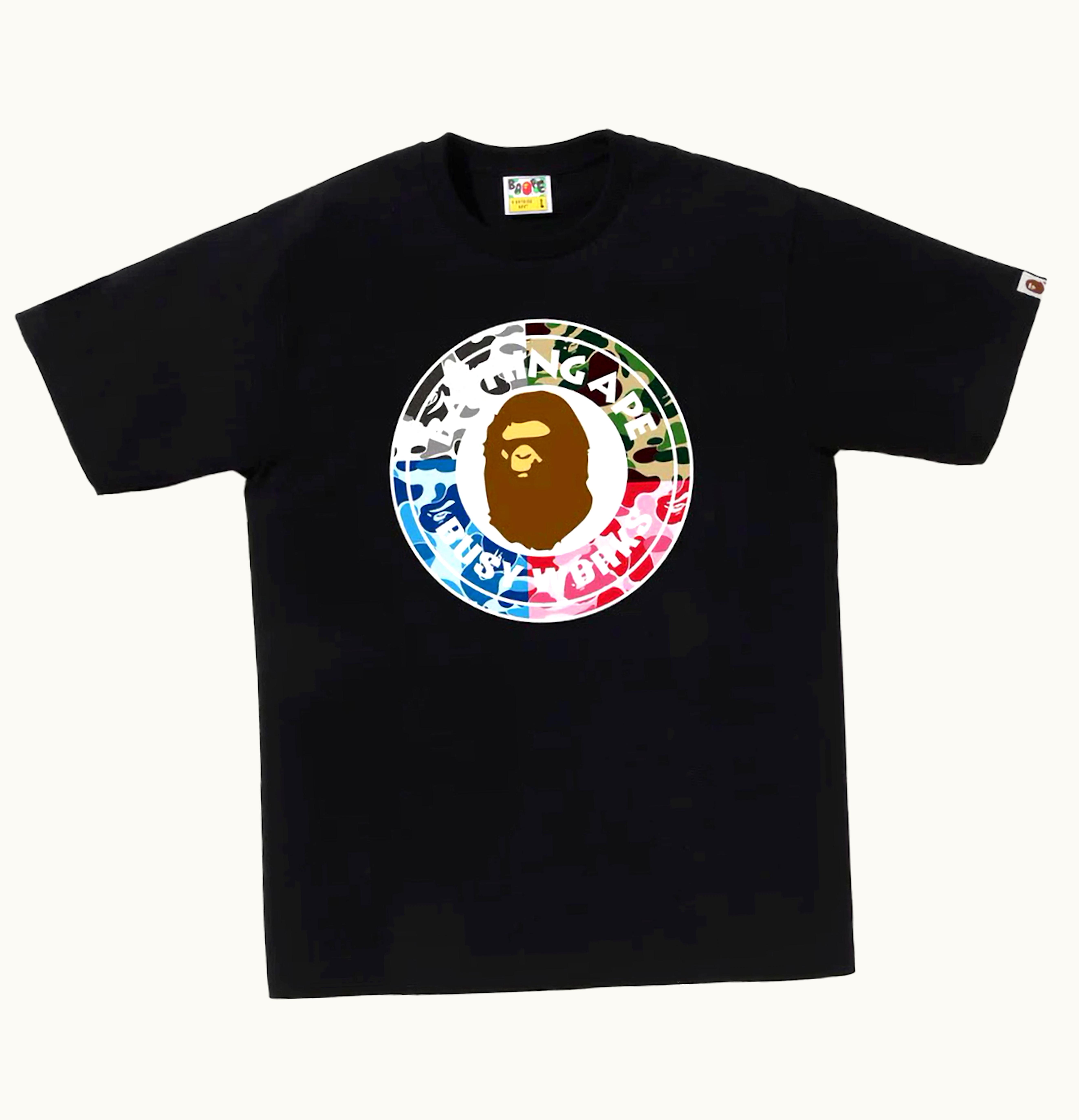 BAPE BAPE Abc Camo Crazy Busy Works Tee Black