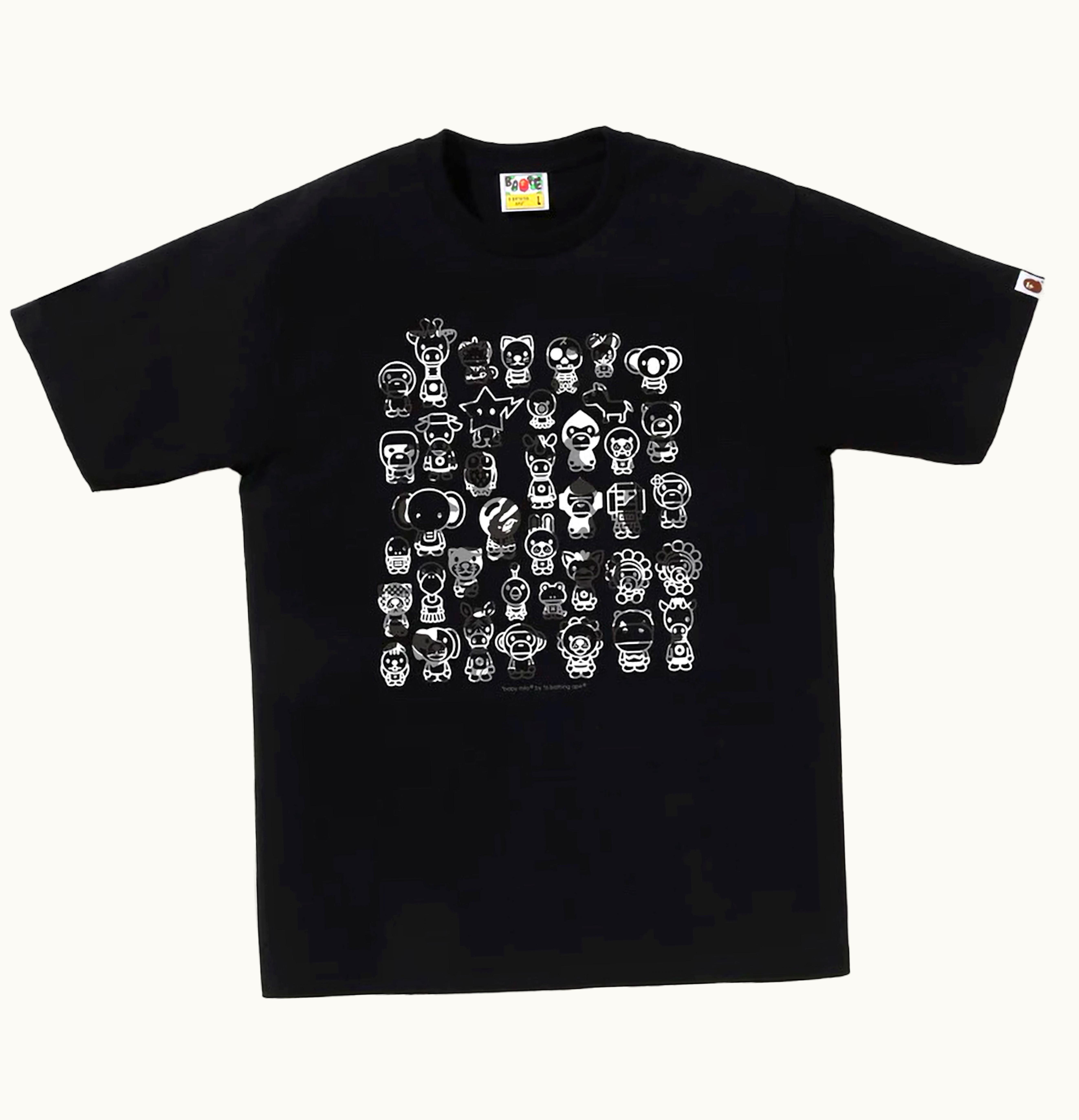 BAPE BAPE Abc Camo A To Z Tee Black Grey