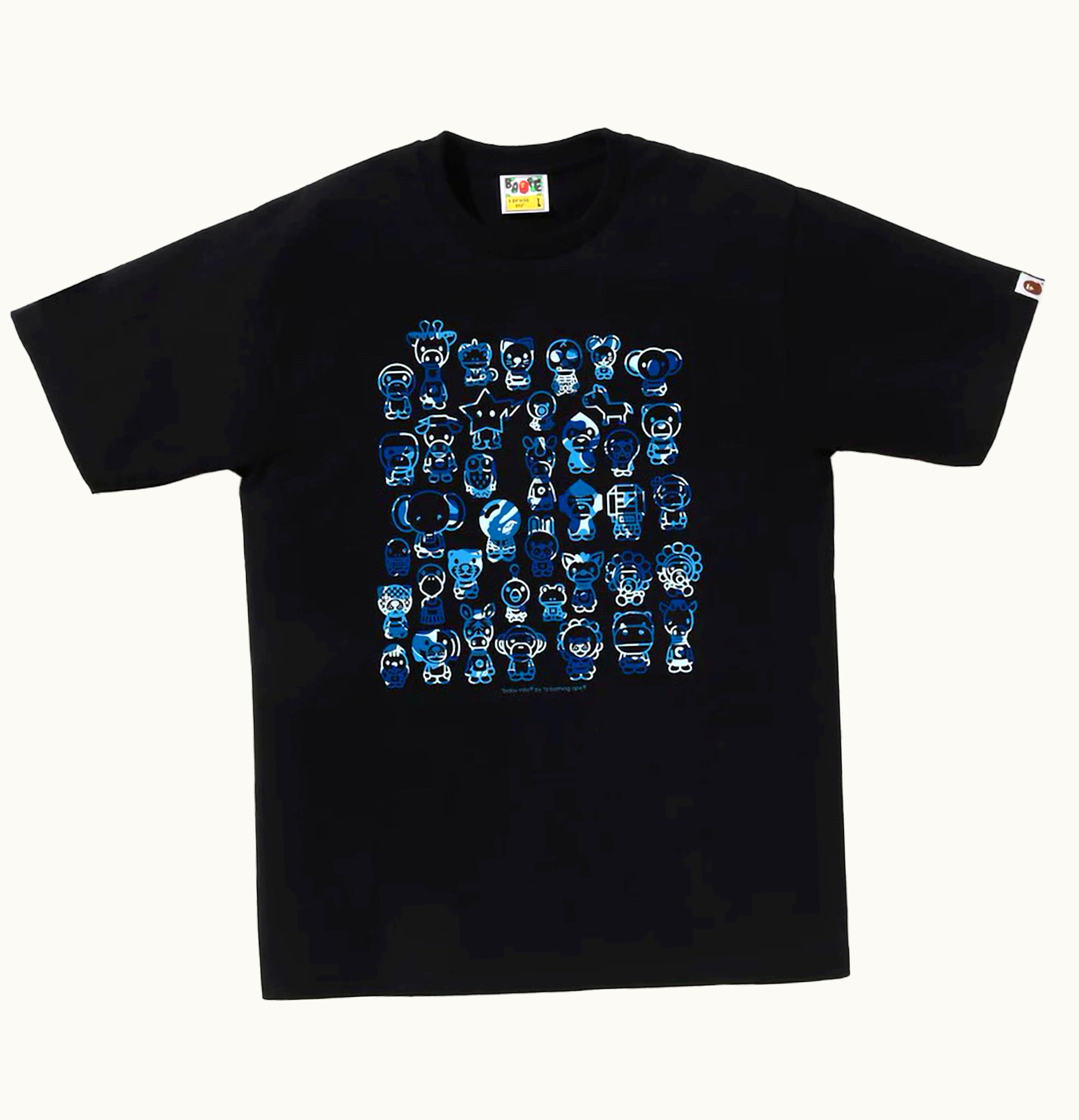 BAPE BAPE Abc Camo A To Z Tee Black Blue