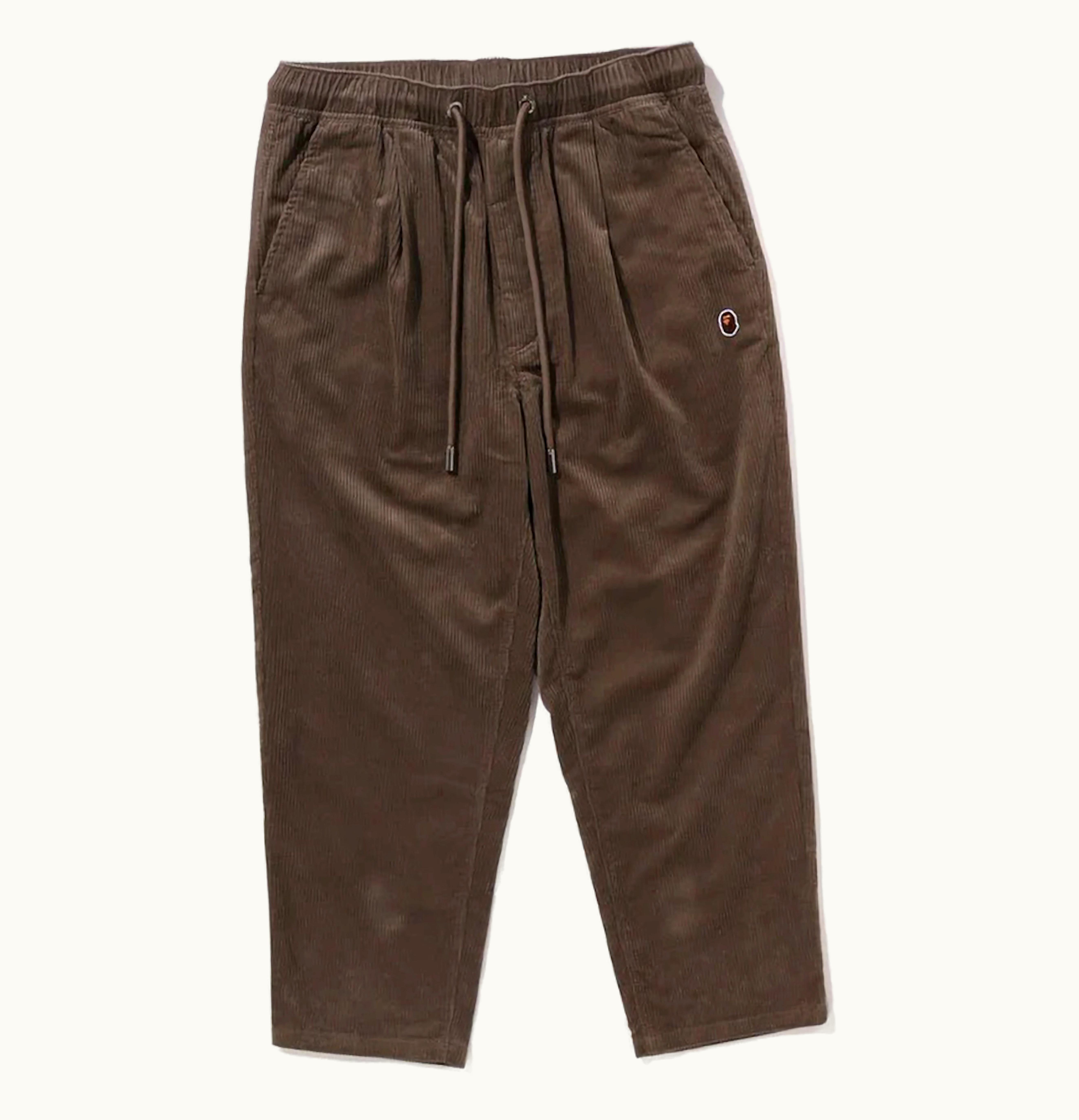 BAPE BAPE Ape Head One Point Corduroy Chef Pants Olivedrab