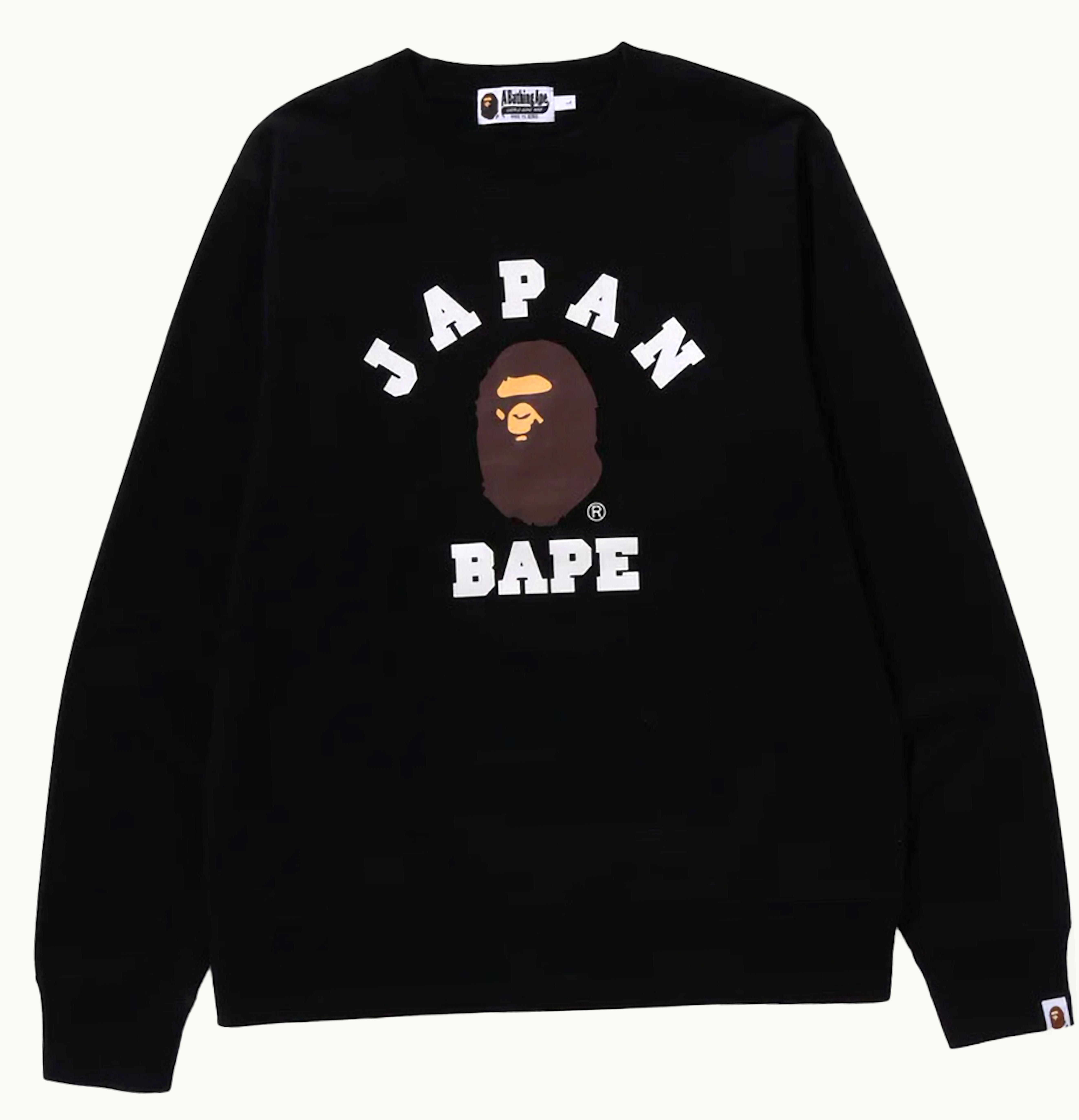BAPE BAPE Japan College Crewneck FW23 Black