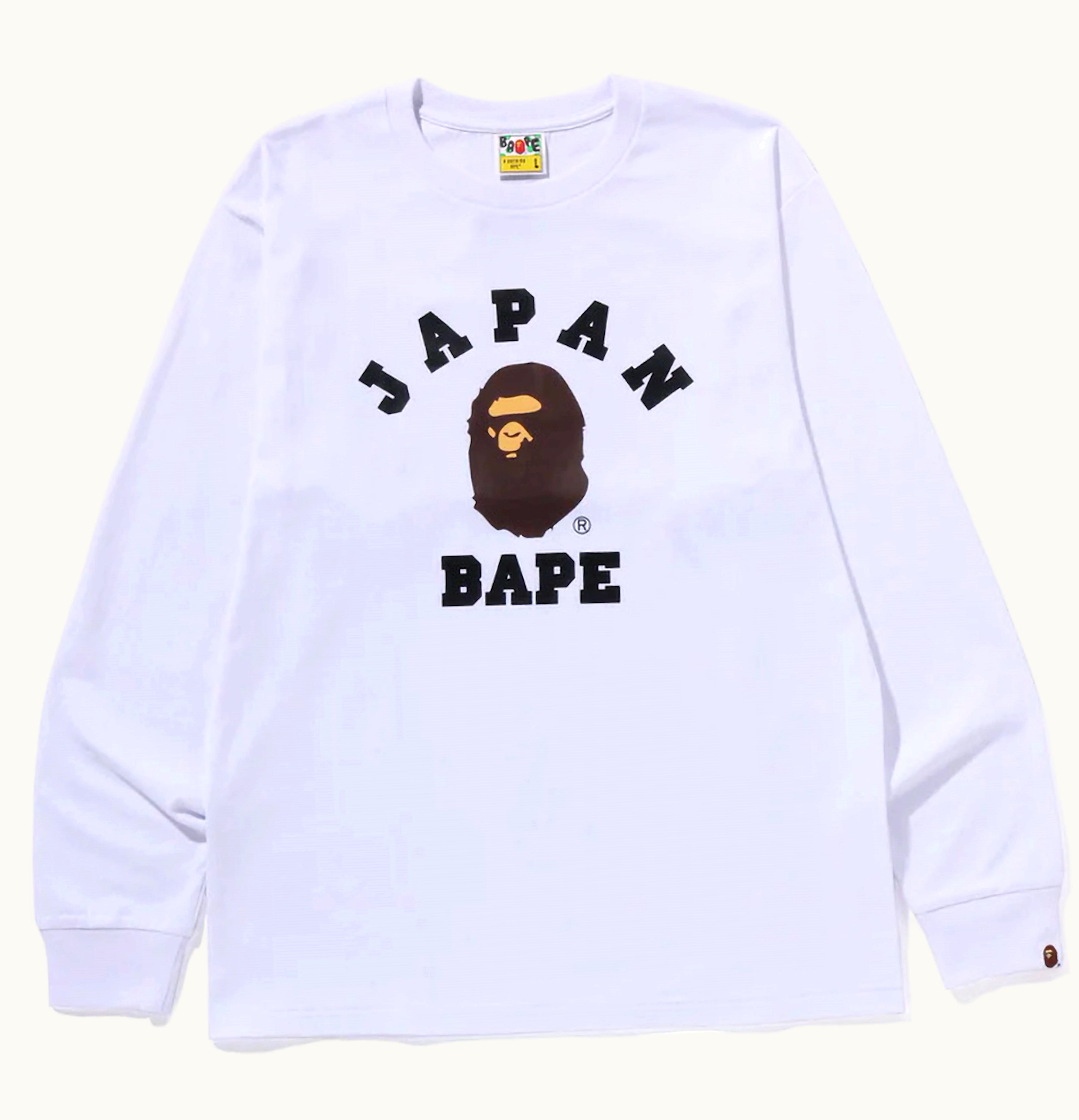 BAPE BAPE Japan College City L S Tee White