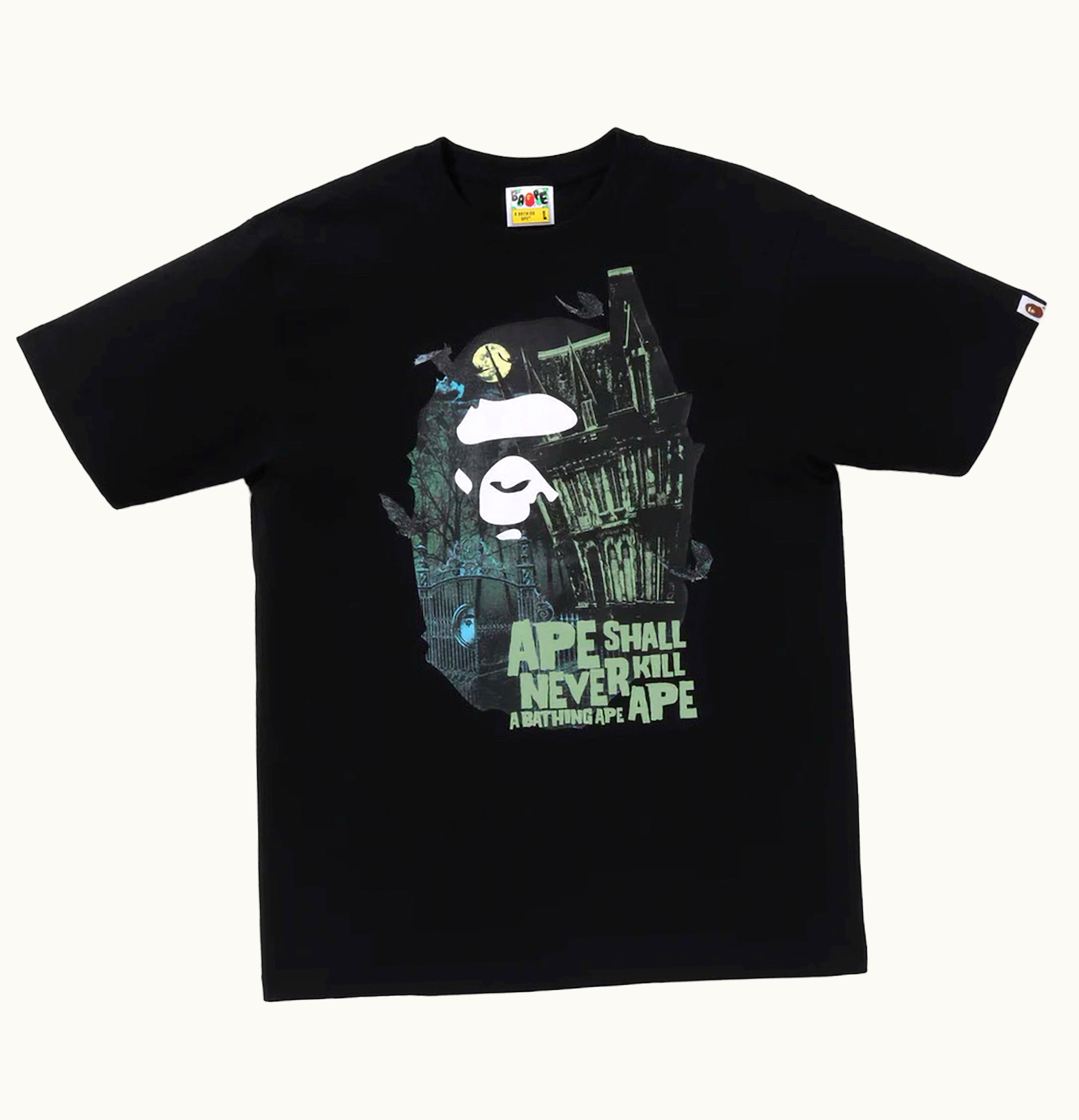 BAPE BAPE Halloween Bape Mansion Ape Head Tee Black