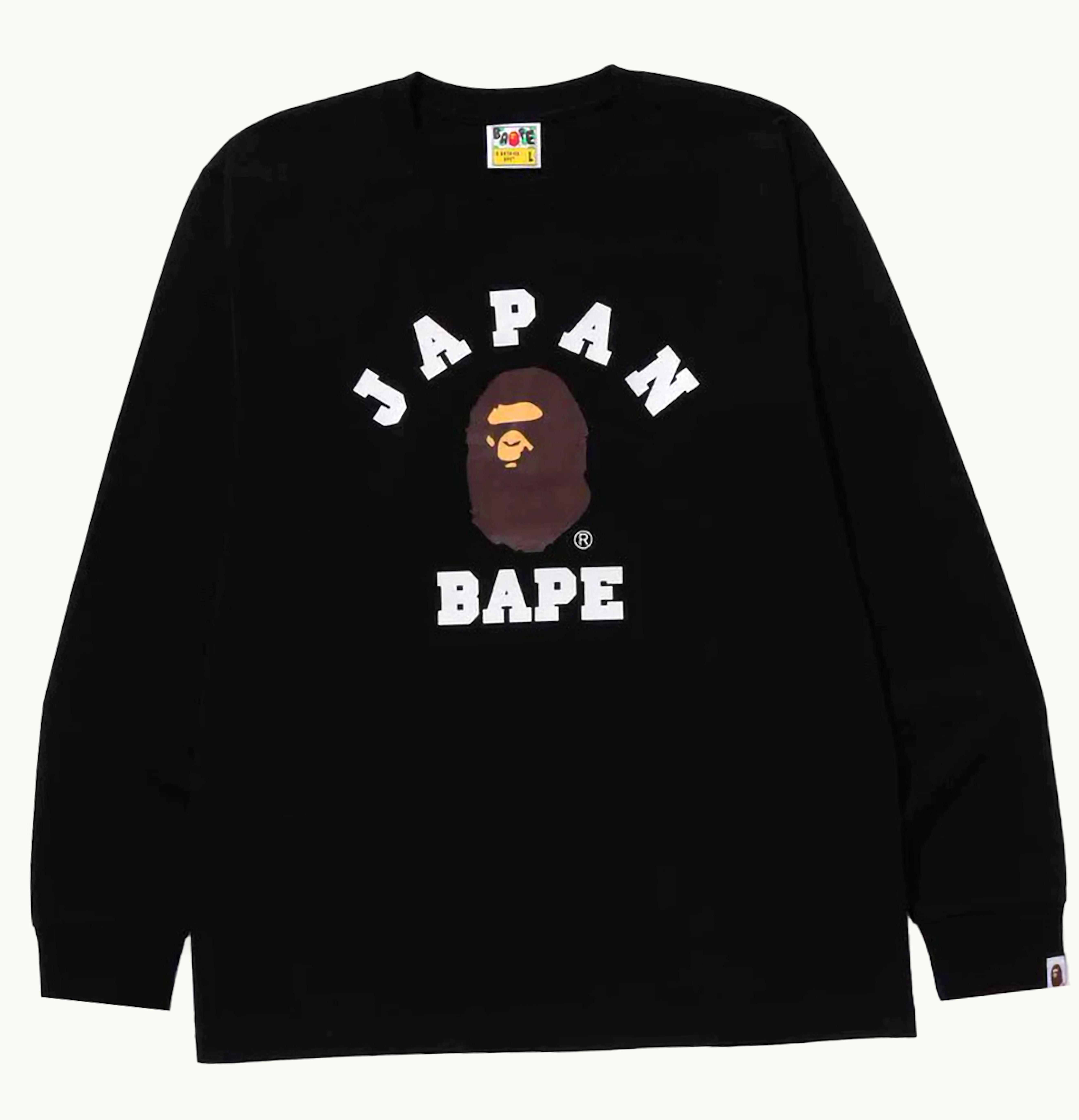 BAPE BAPE Japan College City L S Tee Black