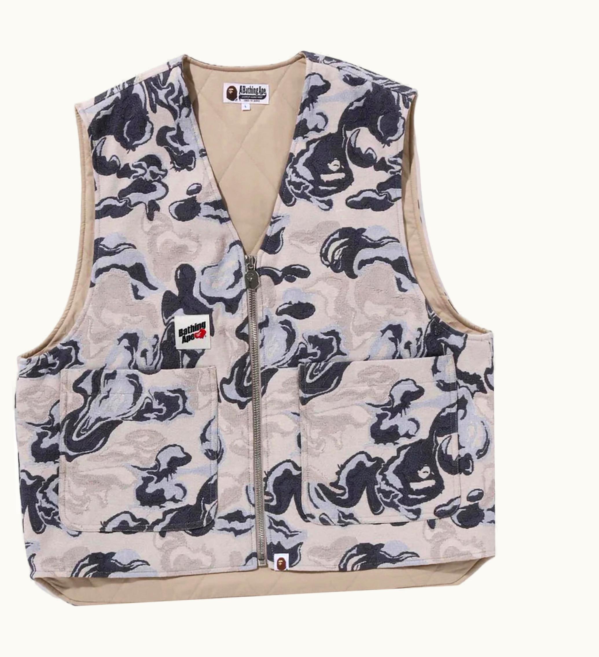 BAPE BAPE Bape Art Camo Gobelin Work Vest Blue
