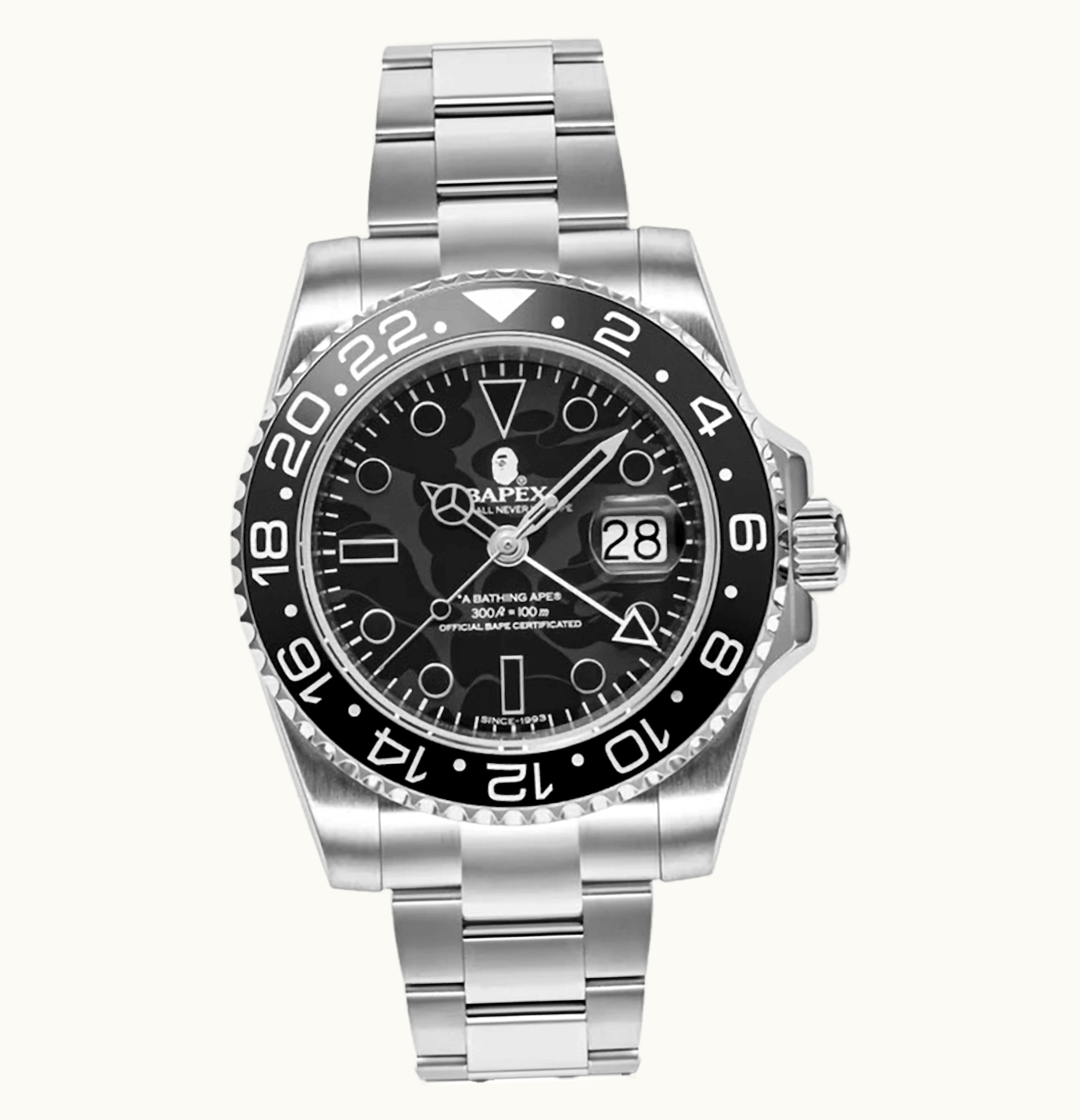 BAPE BAPE Type 2 Bapex Color Camo Watch Black