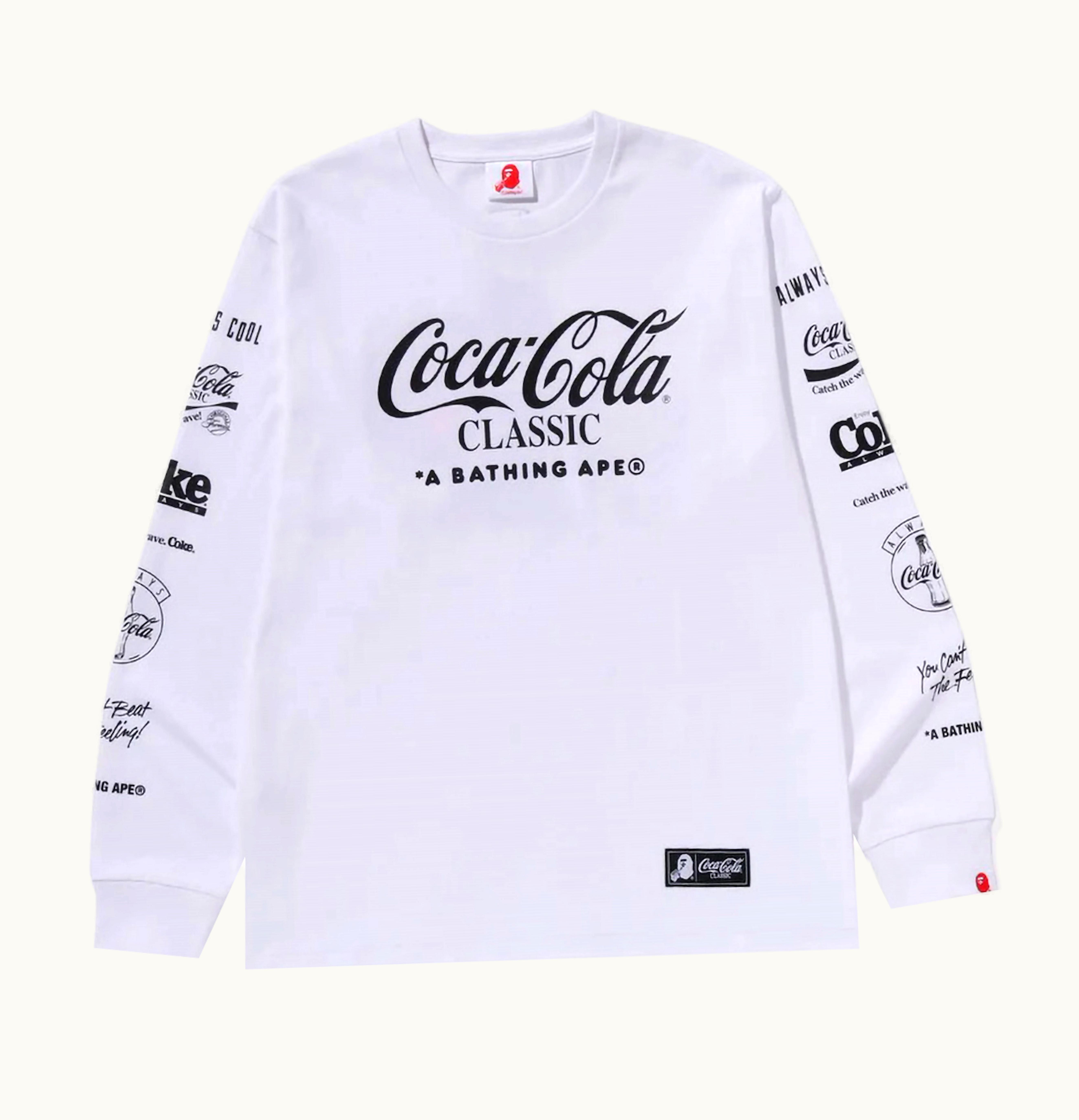 BAPE BAPE X Coca Cola Milo L S Tee White