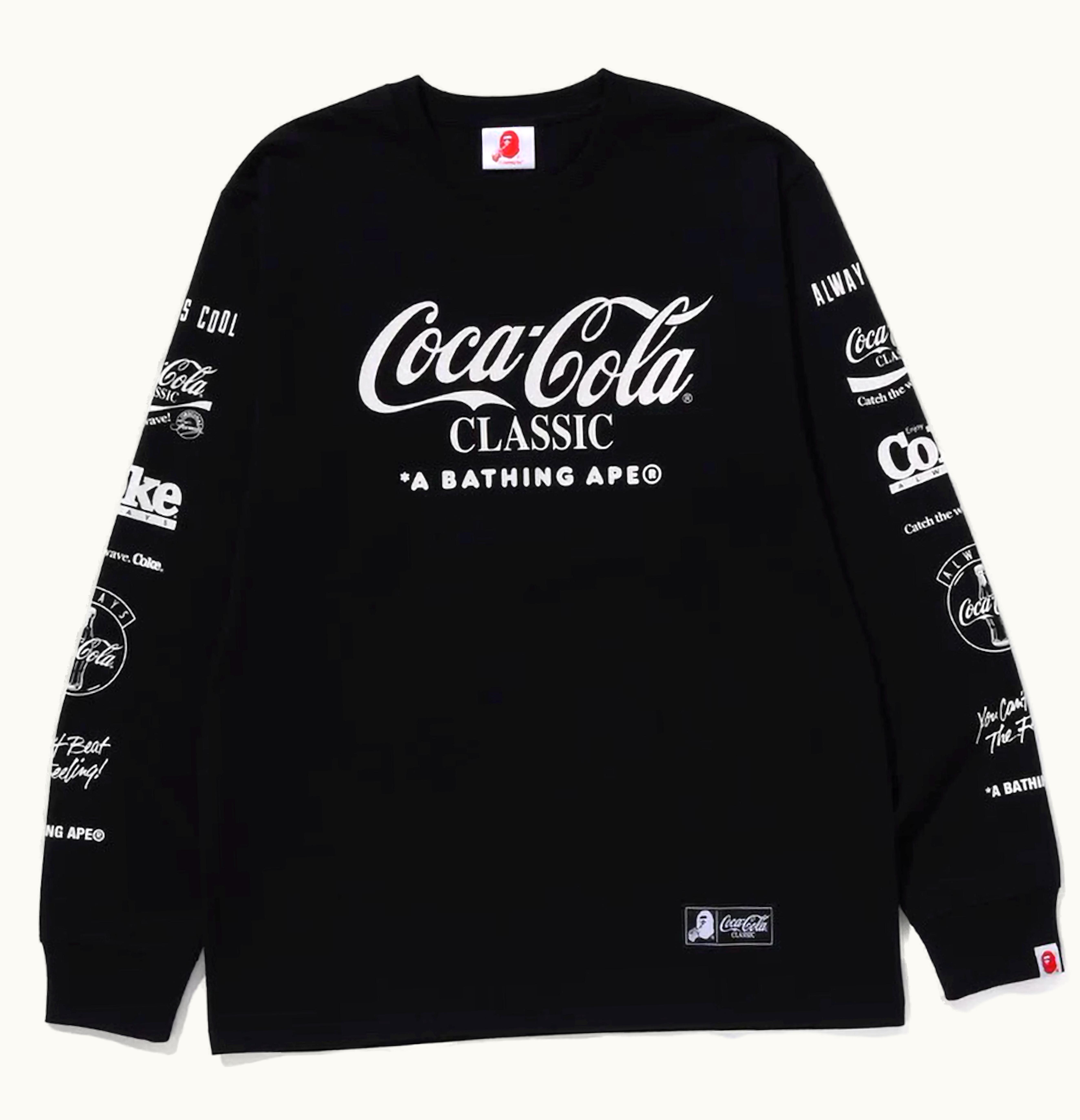BAPE BAPE X Coca Cola Milo L S Tee Black