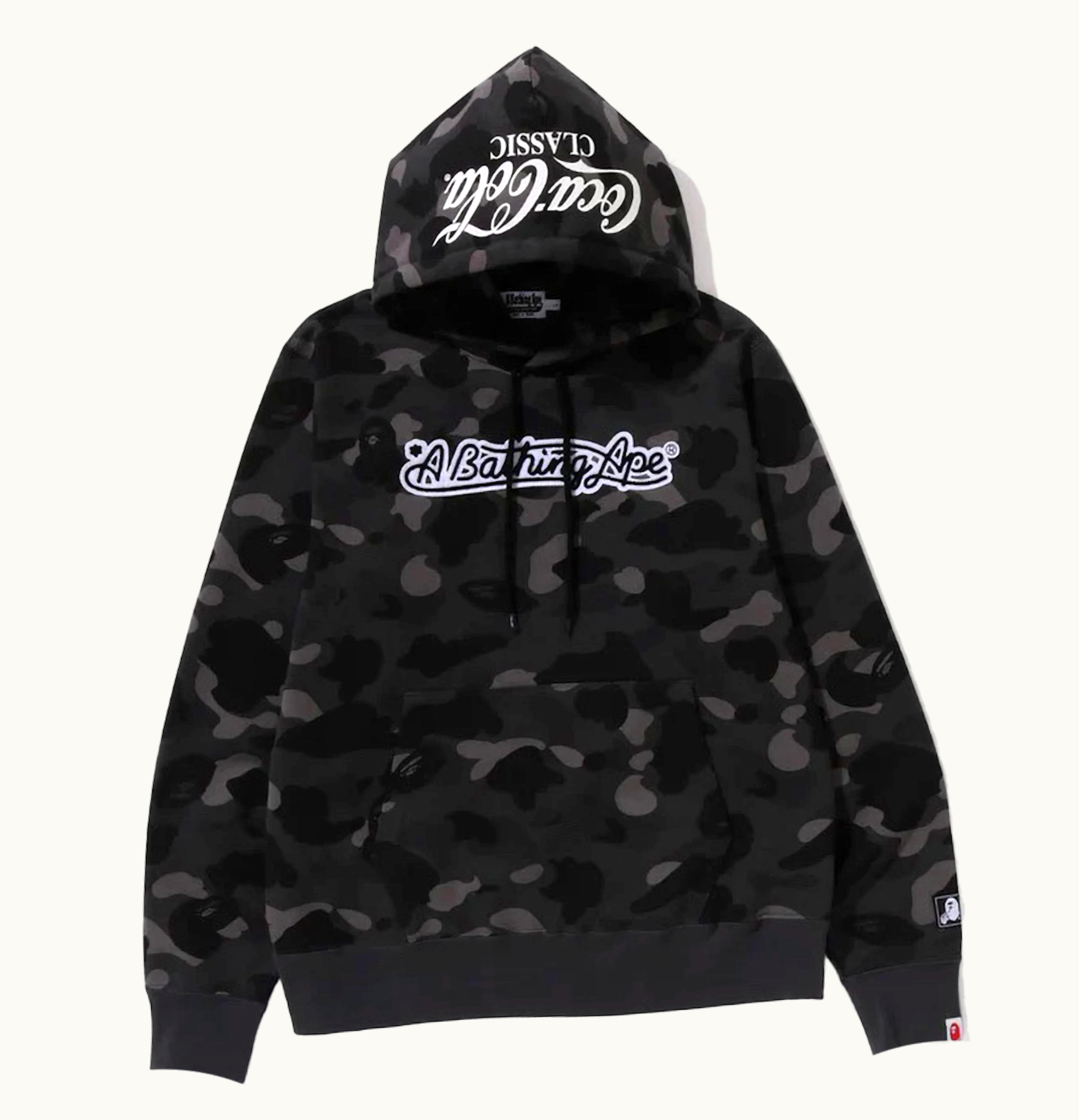 BAPE BAPE X Coca Cola Color Camo Ape Head Pullover Hoodie Black