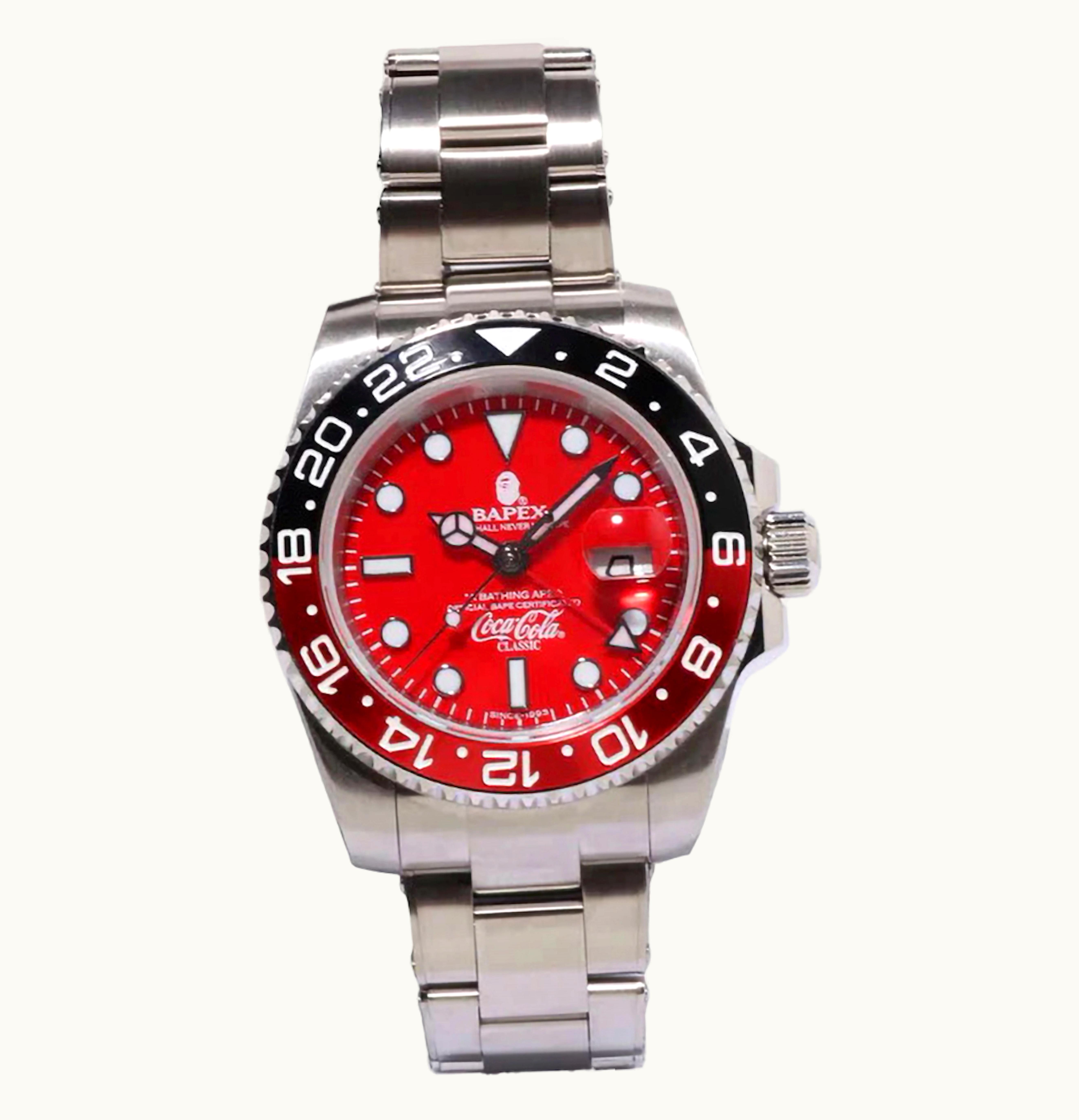 BAPE BAPE X Coca Cola Classic Type 2 Bapex Watch Red