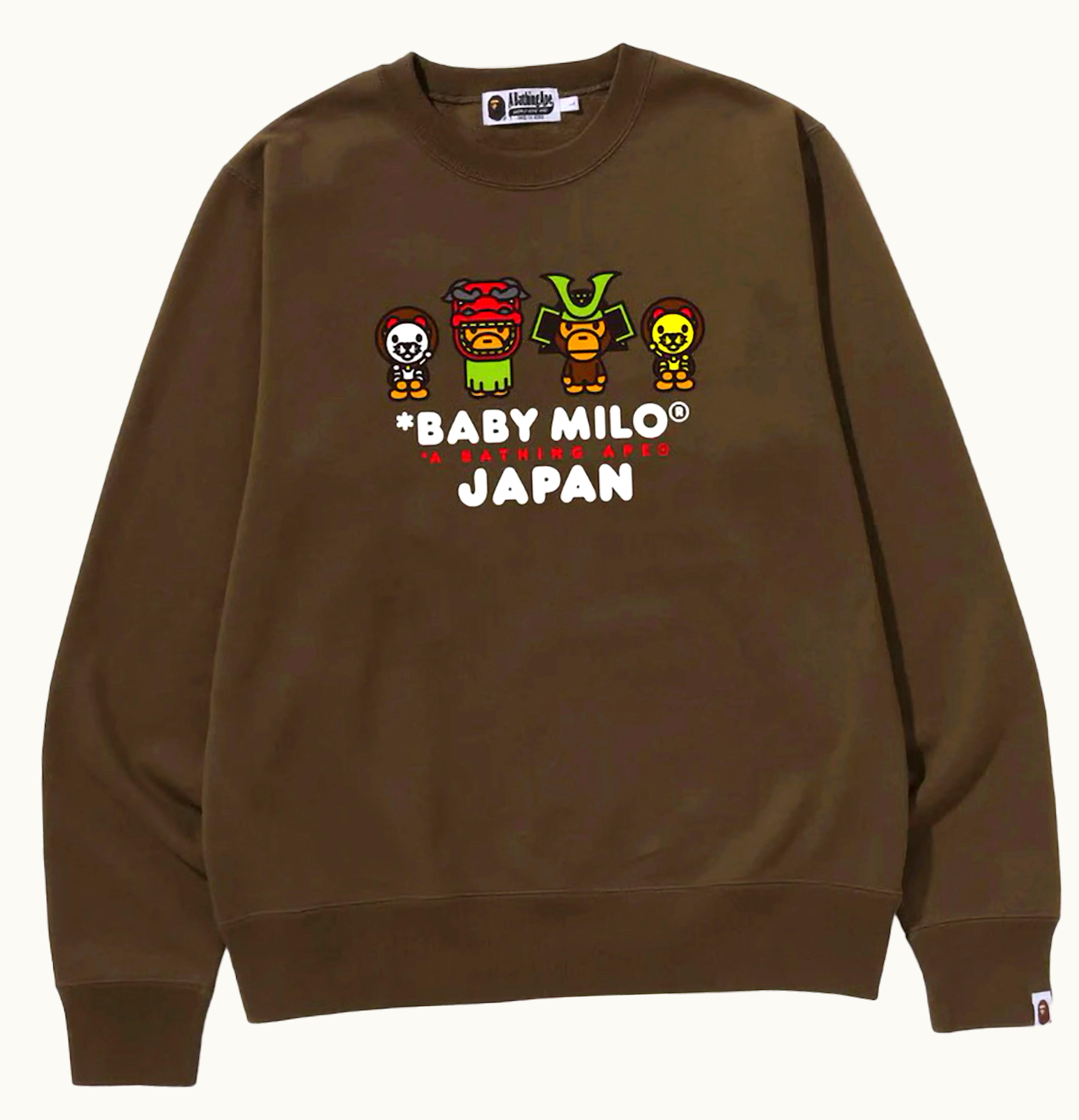 BAPE BAPE Baby Milo Japan Crewneck Olivedrab
