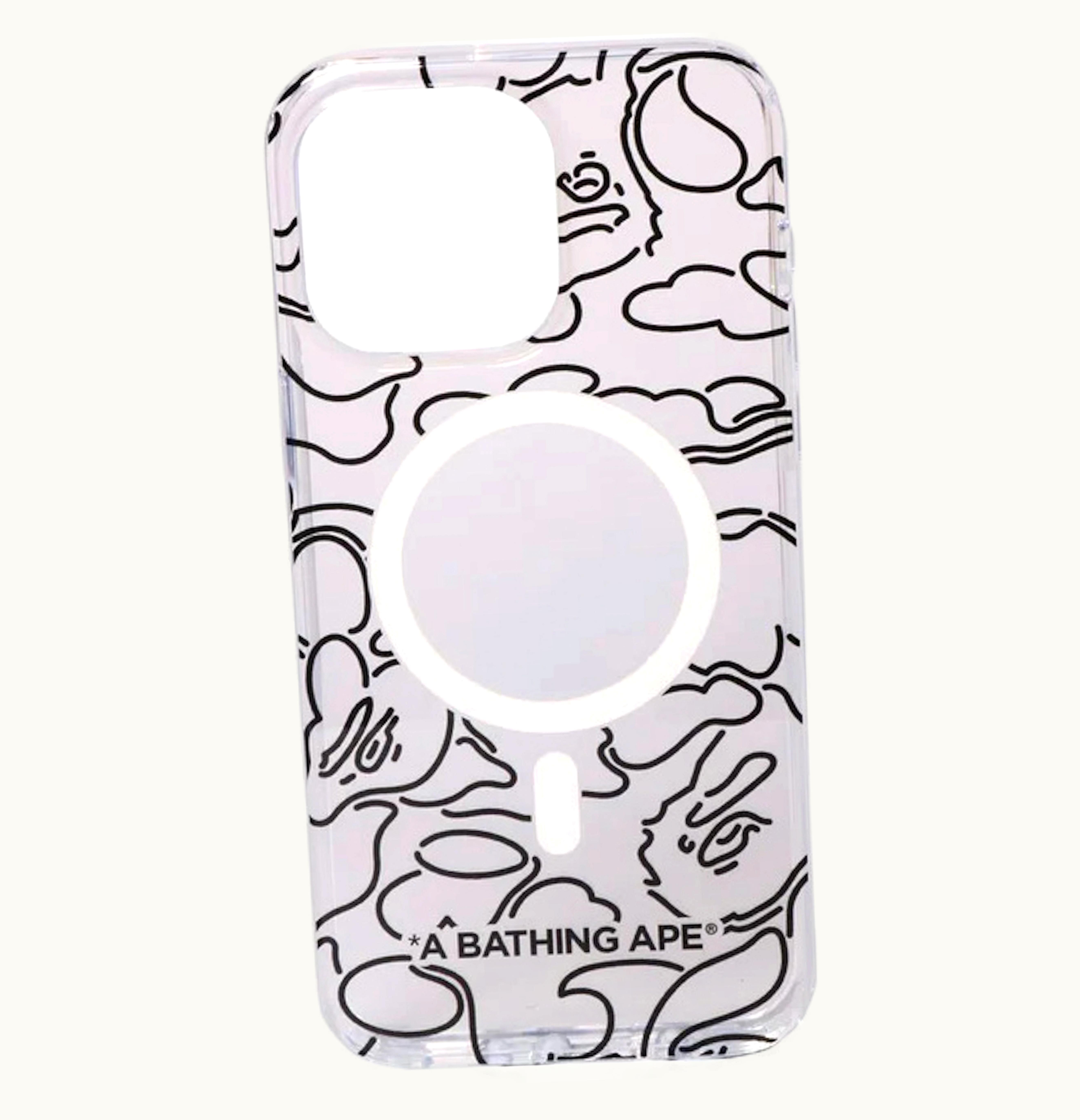 BAPE BAPE Neon Camo Iphone 15 Pro Max Clear Case Clear