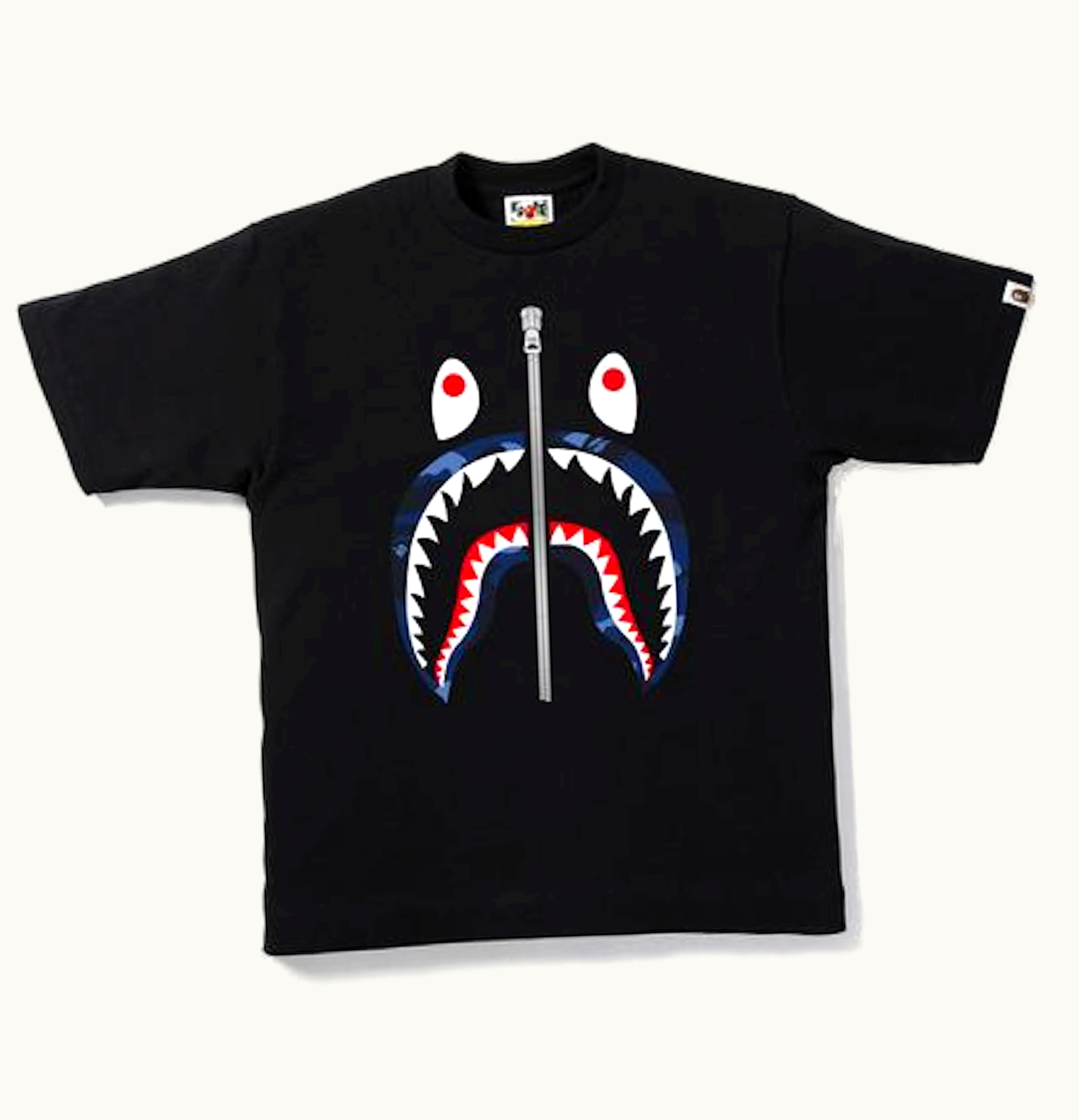 BAPE BAPE Color Camo Shark Tee Black Navy