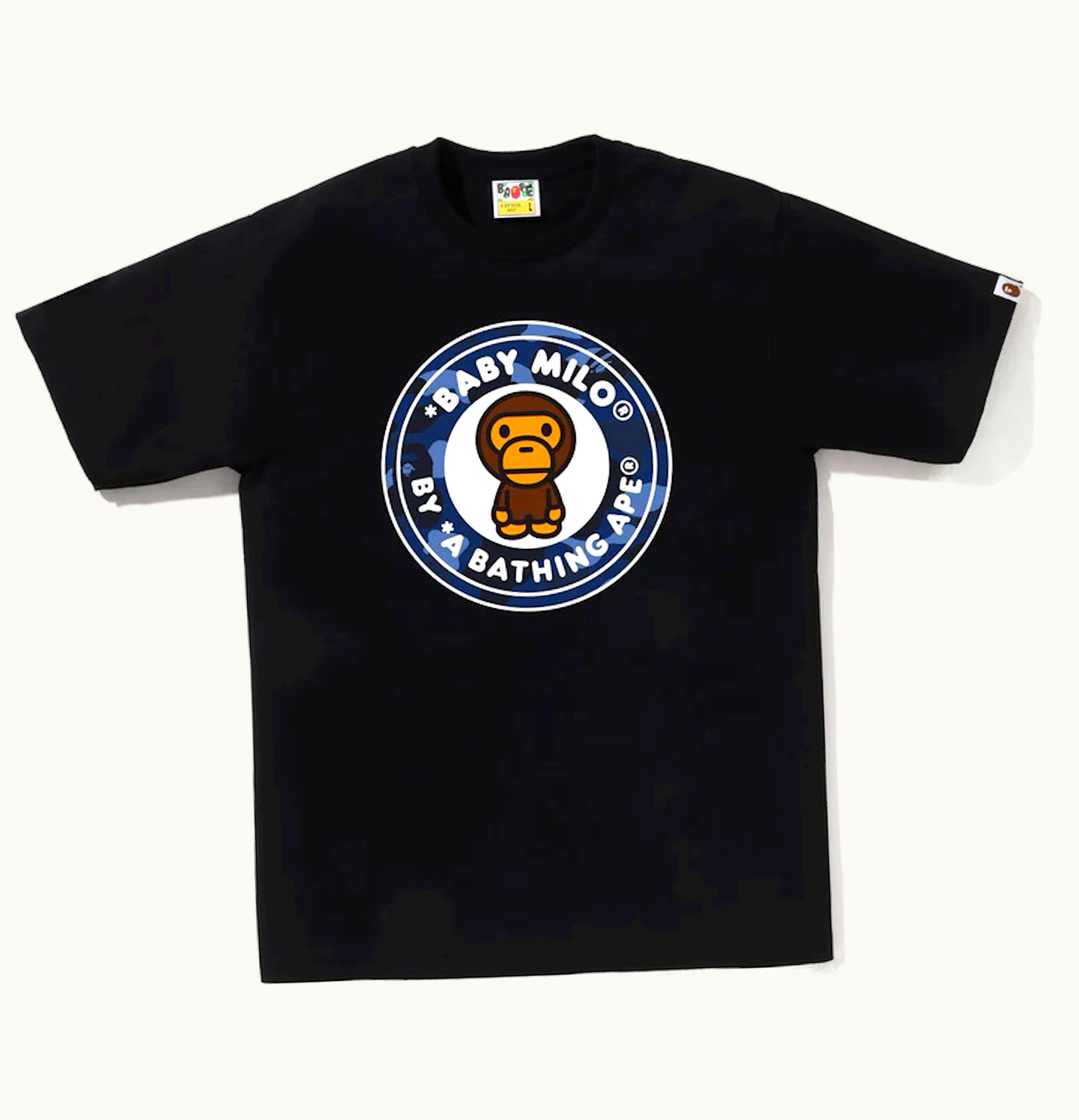 BAPE BAPE Color Camo Milo Busy Works Tee Black Navy