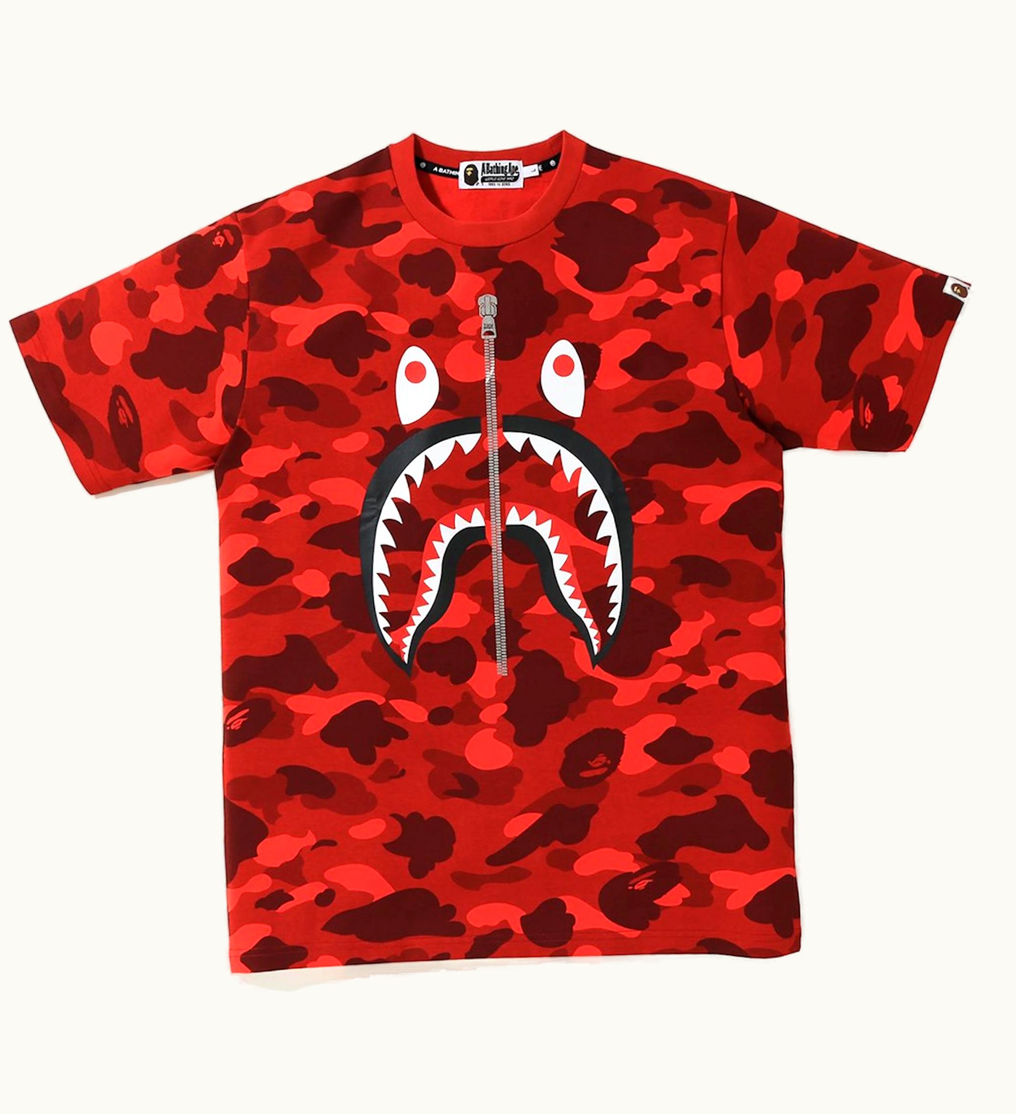 BAPE BAPE Color Camo Shark Tee Red