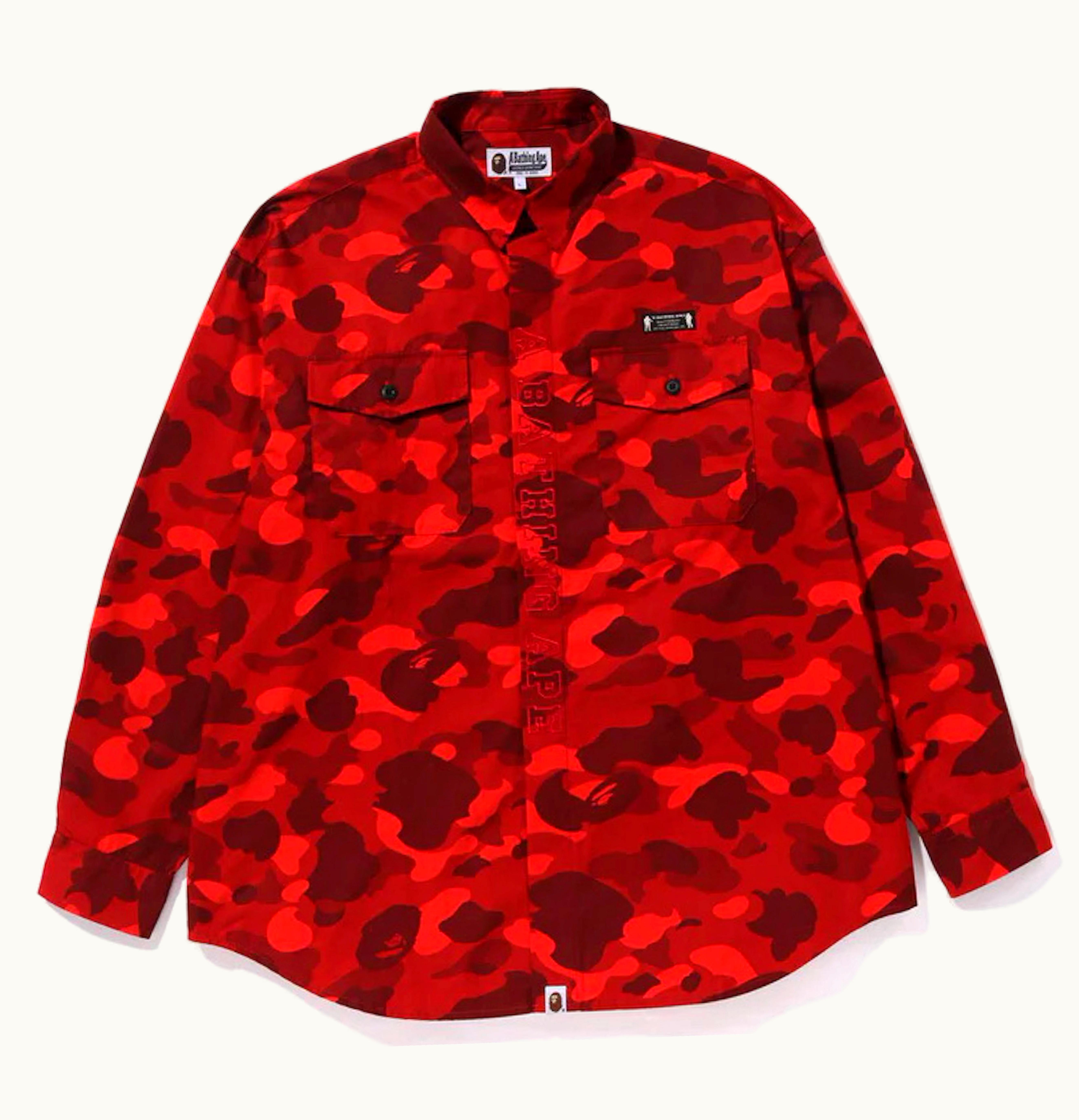 BAPE BAPE Color Camo Cpo Shirt Red