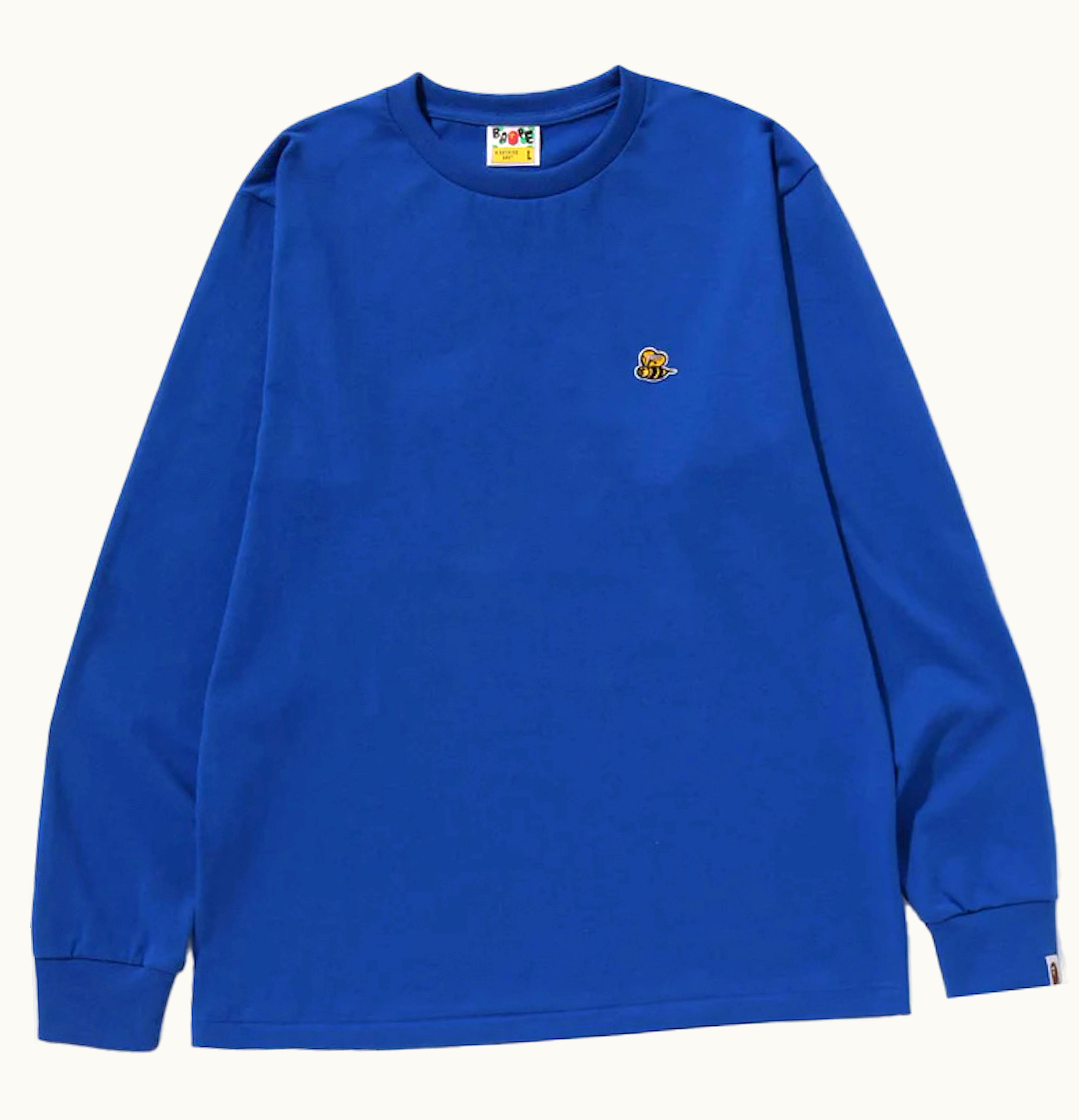 BAPE BAPE Bee One Point L S Tee Blue