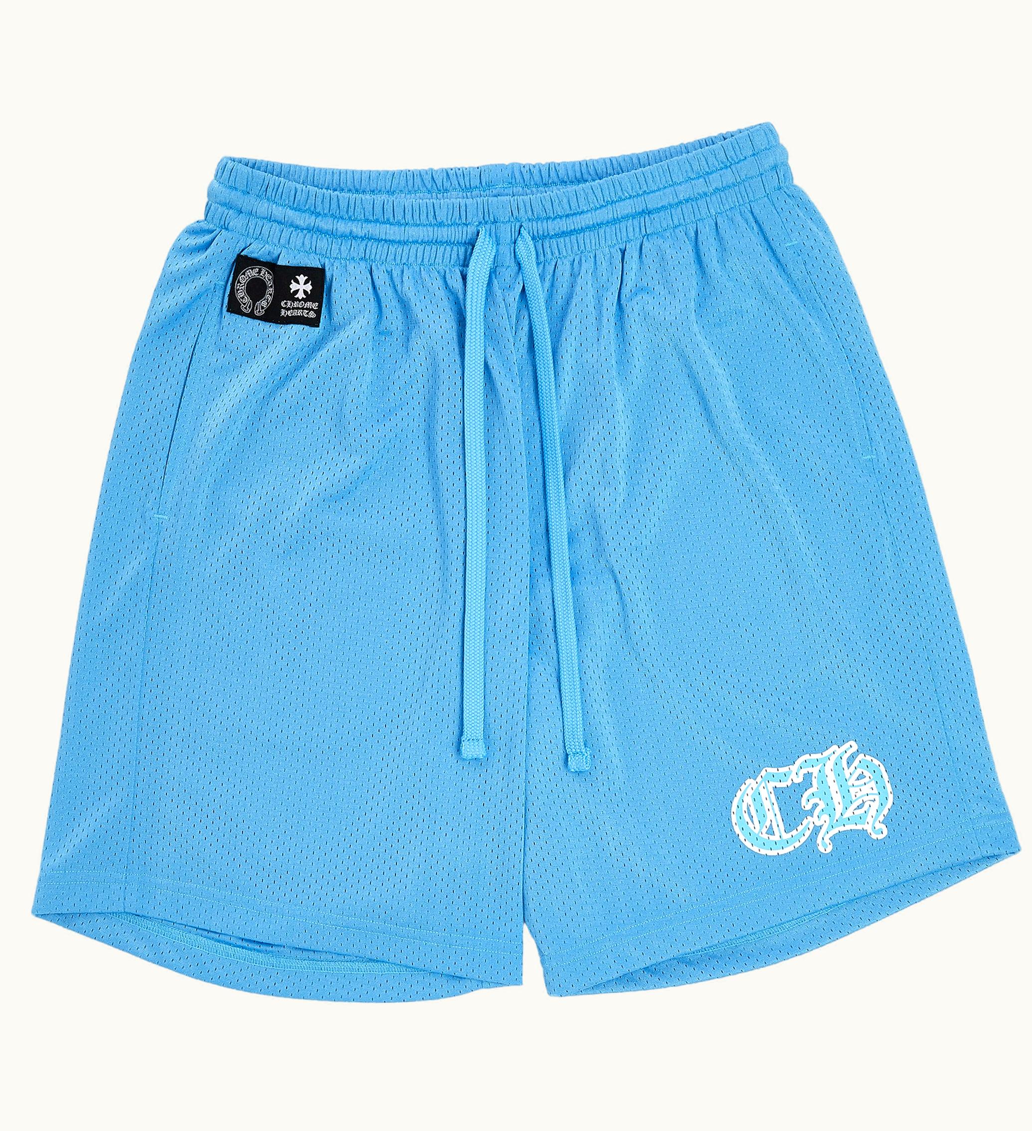 Chrome Hearts Chrome Hearts Sports Mesh Varsity Shorts Blue