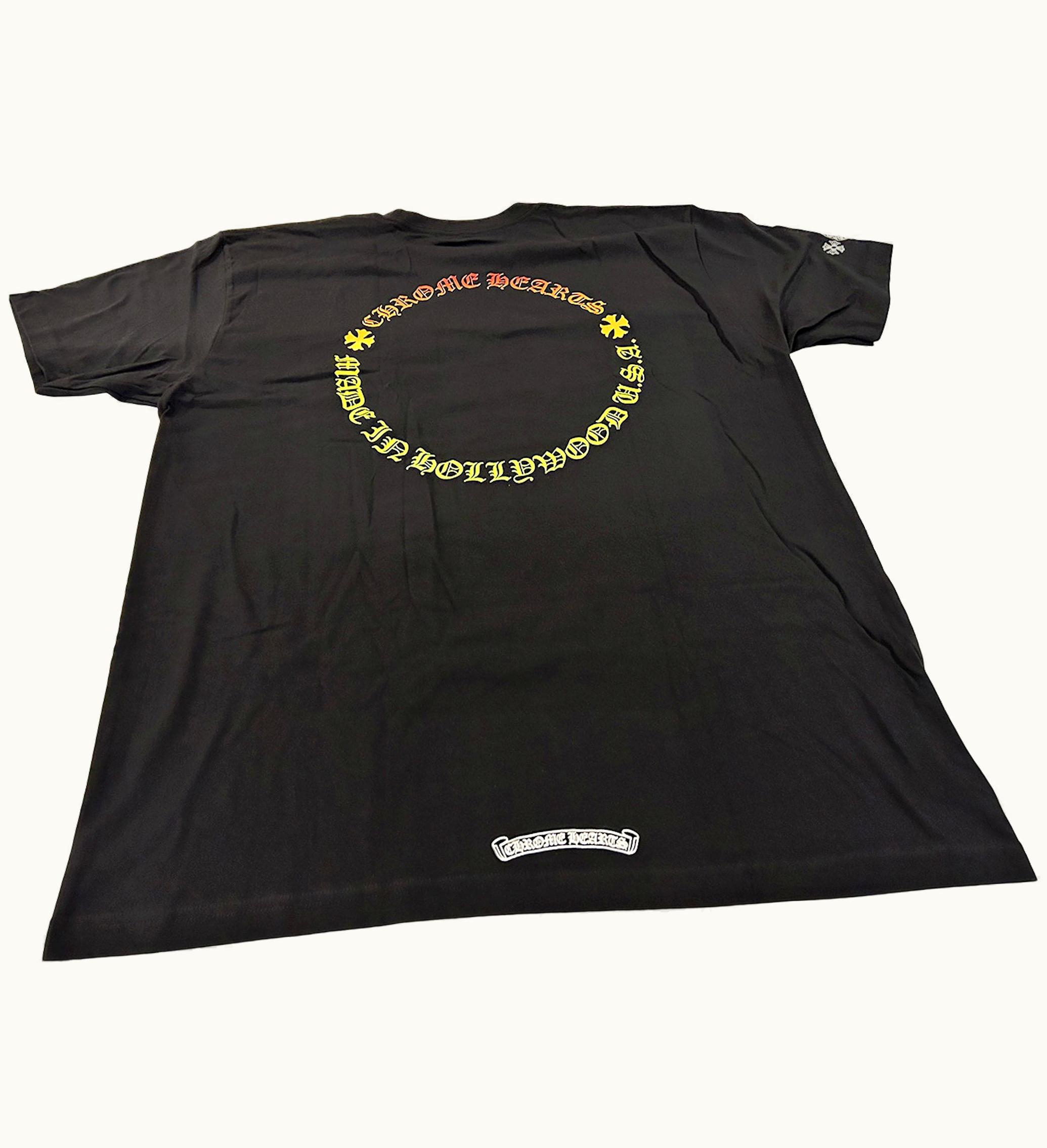 Chrome Hearts Chrome Hearts Gradient Floral T Shirt Black Multi Color