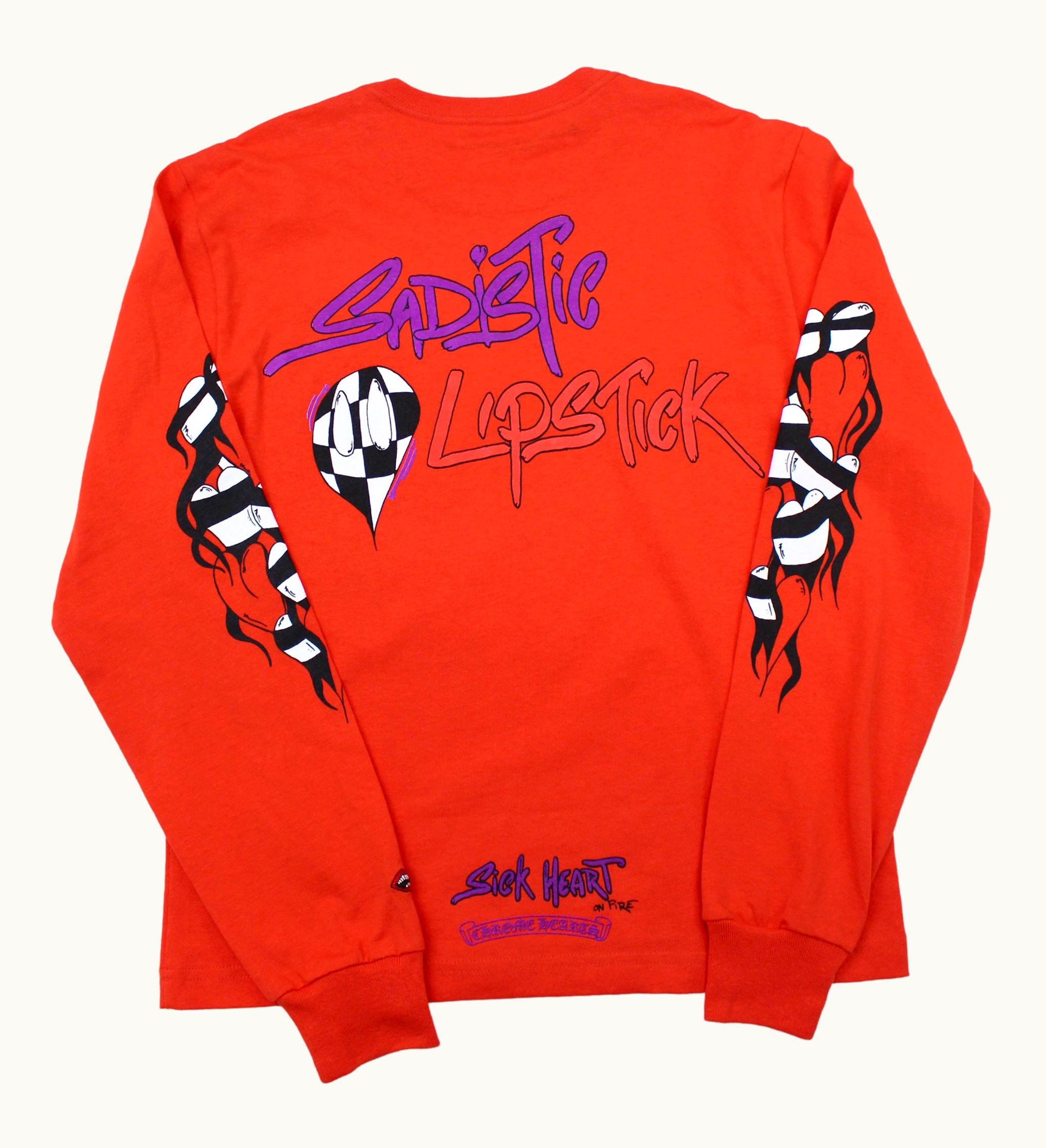 Chrome Hearts Matty Boy Sadistic Lipstick L S T Shirt Red