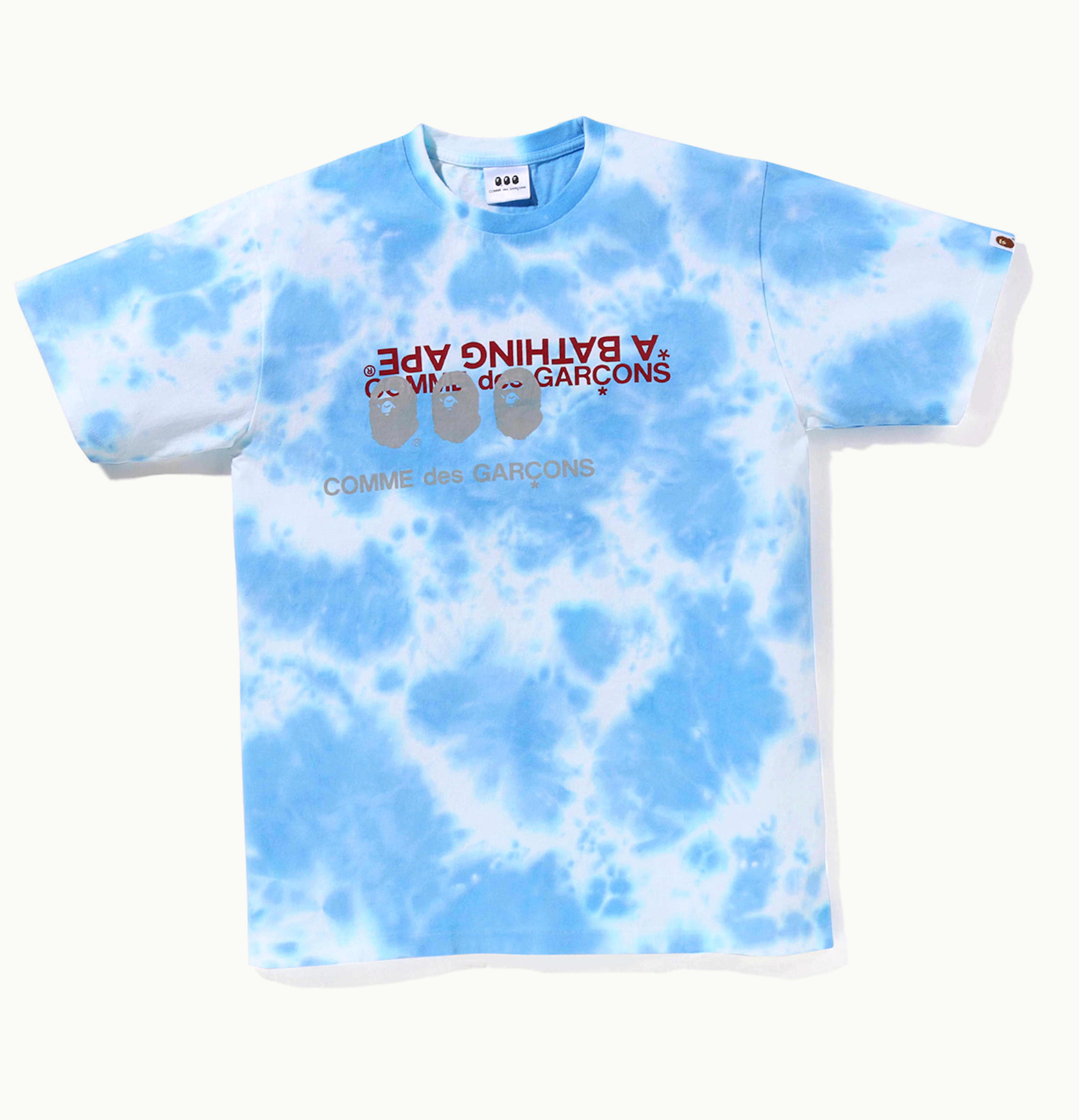 BAPE BAPE X Comme Des Garcon Osaka Tie Dye Tee Blue