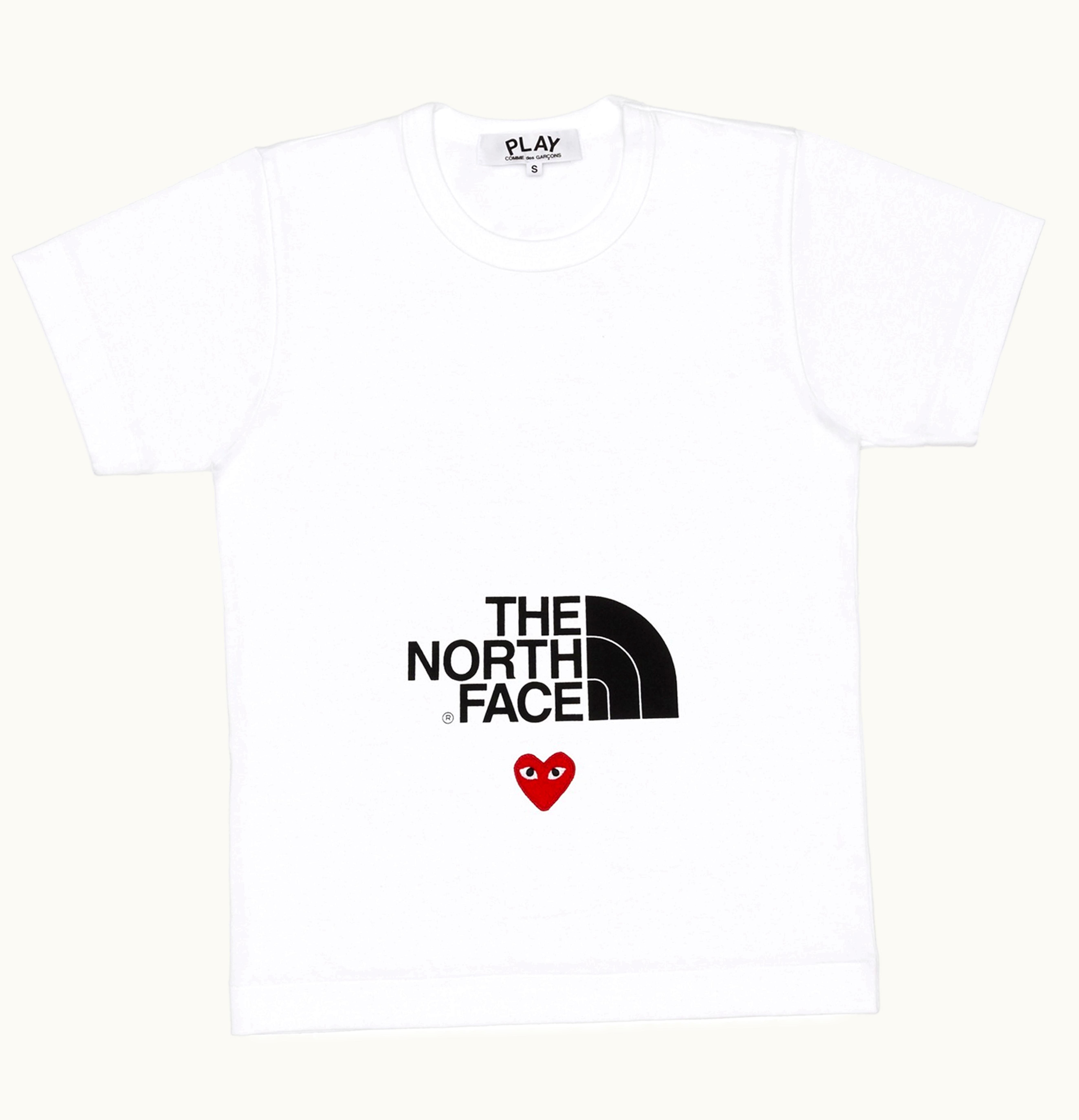 Comme des Garcons PLAY Comme Des Garcons Play Cdg Play X The North Face T Shirt White