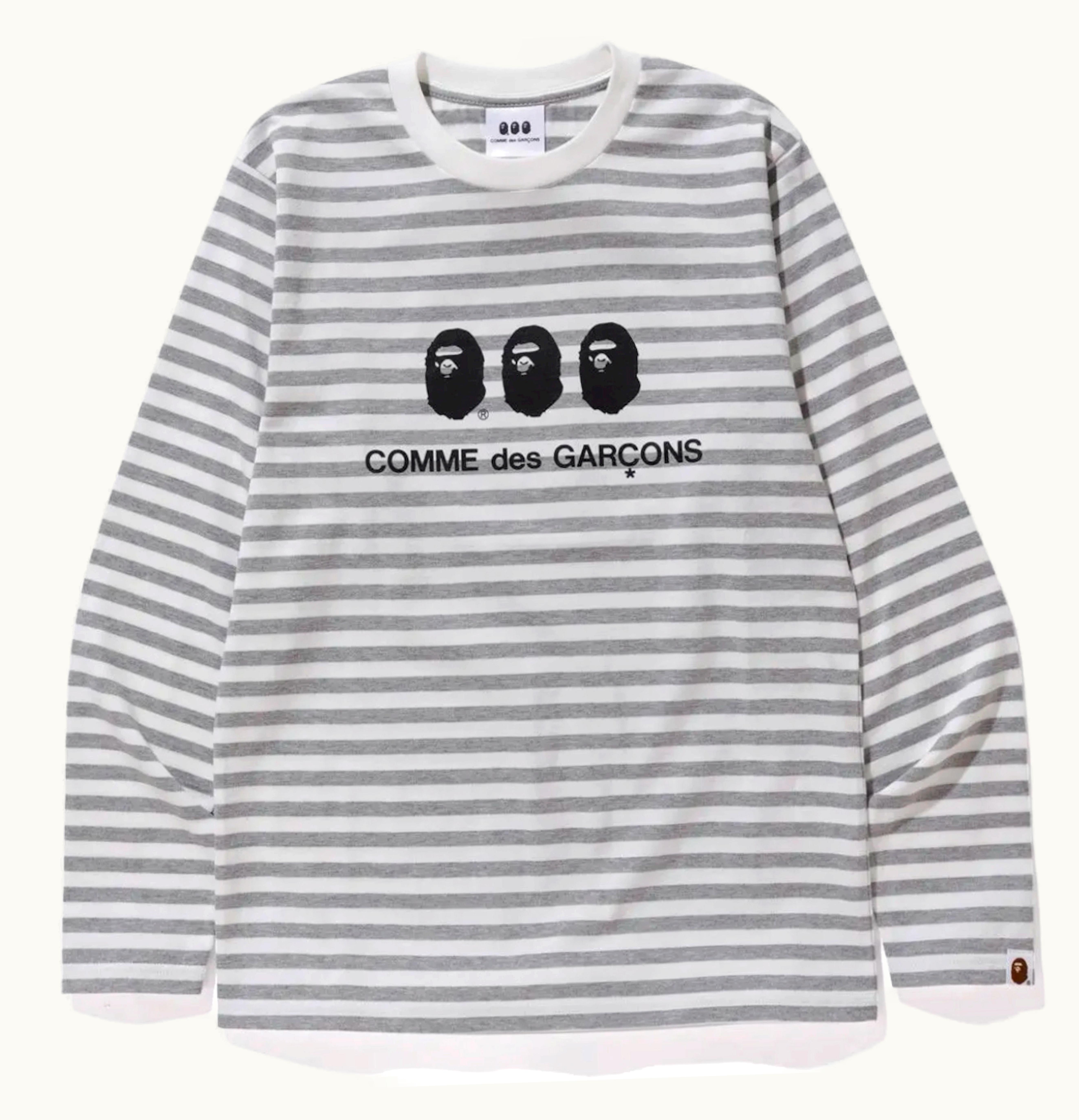 BAPE BAPE X CDG Osaka L S Tee Gray White