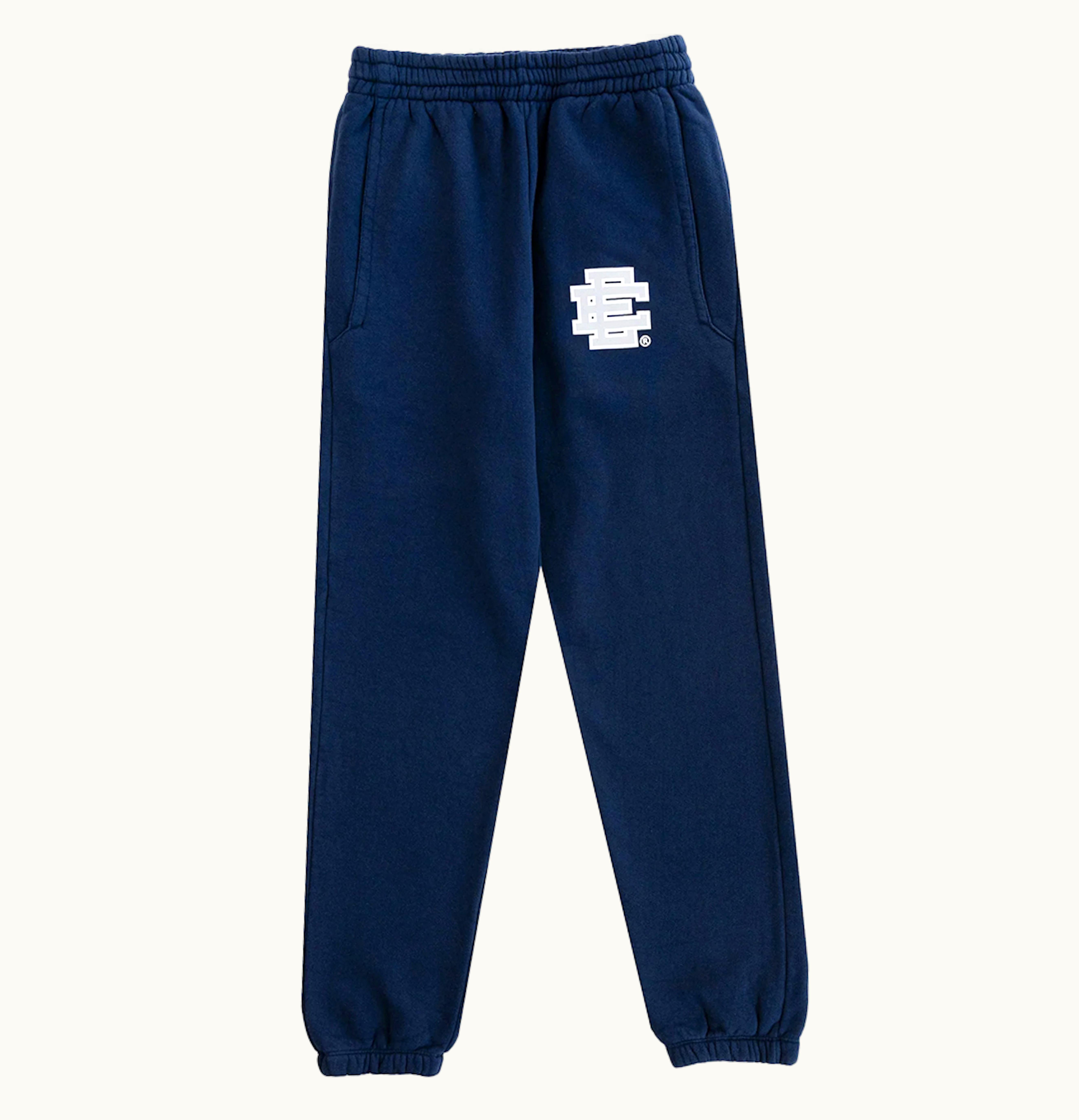 Eric Emanuel Eric Emanuel EE Basic Sweatpant Navy Screenprinted Gray