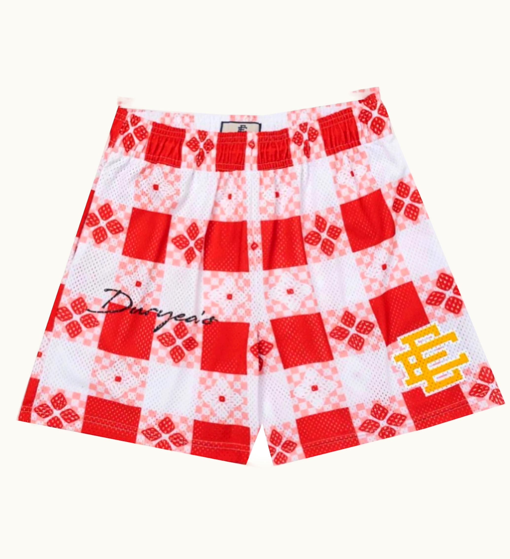Eric Emanuel Eric Emanuel X Duryeas EE Basic Short Montauk Exclusive White Red Yellow