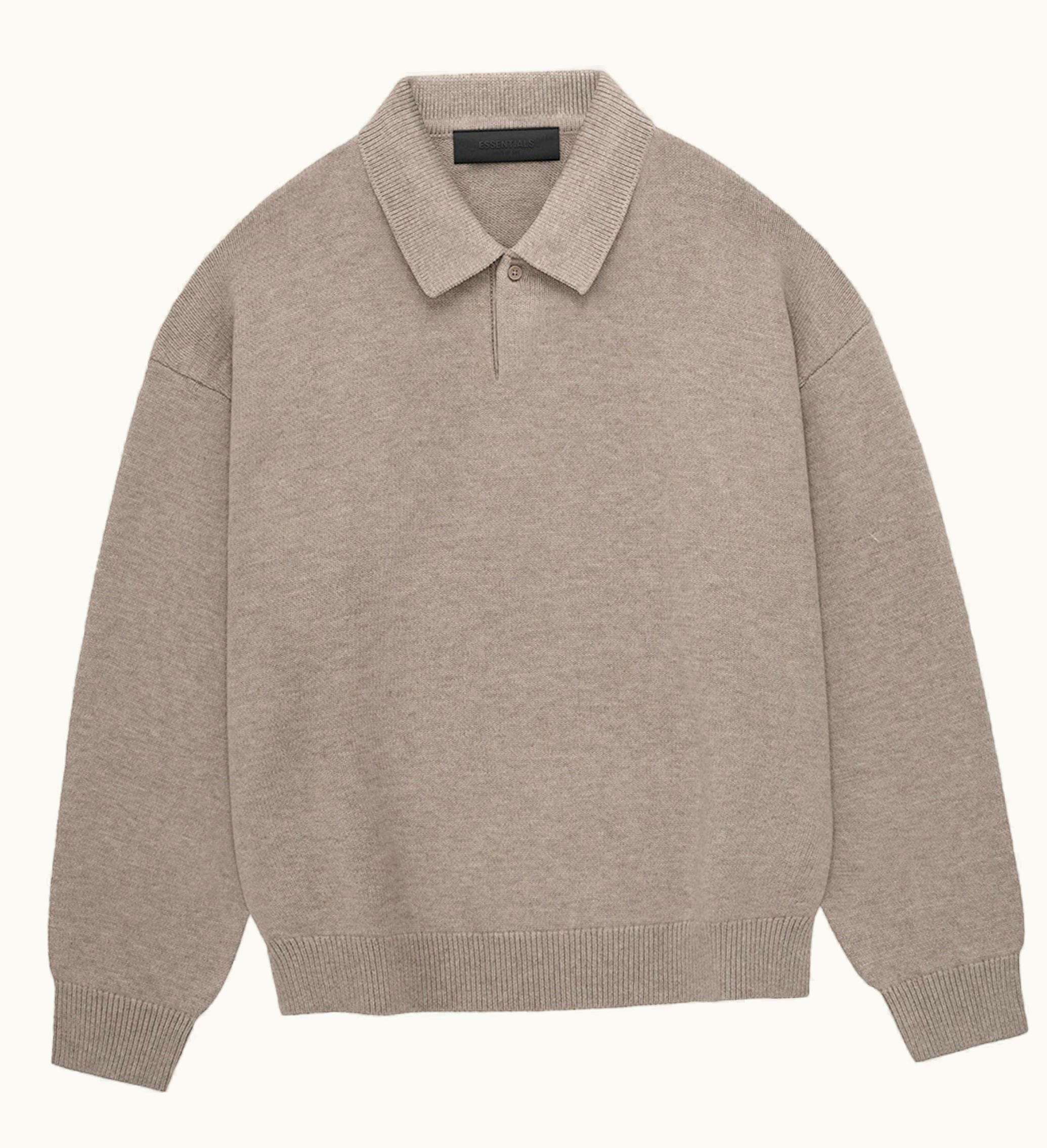 Fear of God Fear Of God Essentials Kids Knit Polo Core Heather