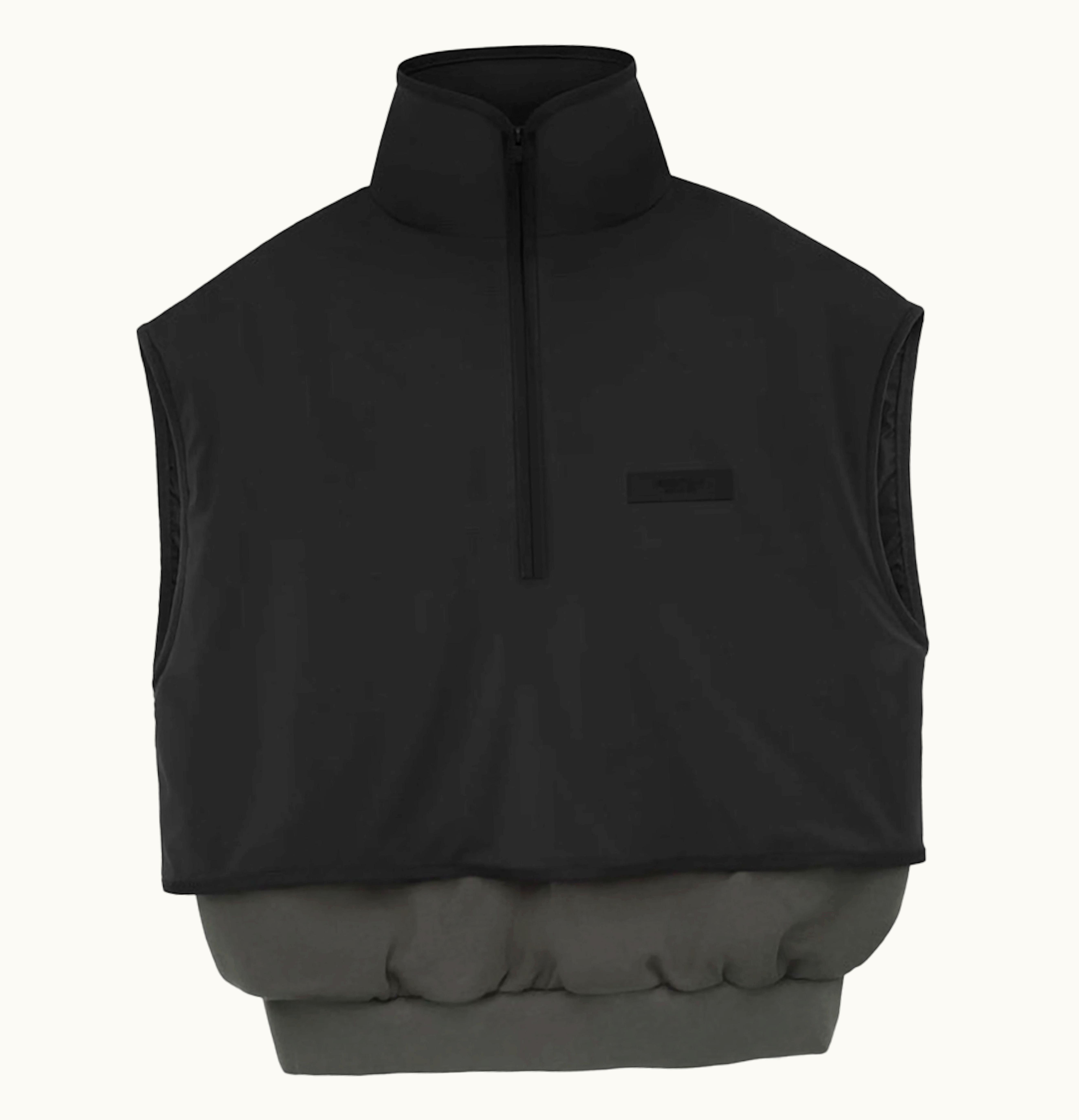 Fear of God Fear Of God Essentials Nylon Fleece Mockneck Vest Ink Jet Black