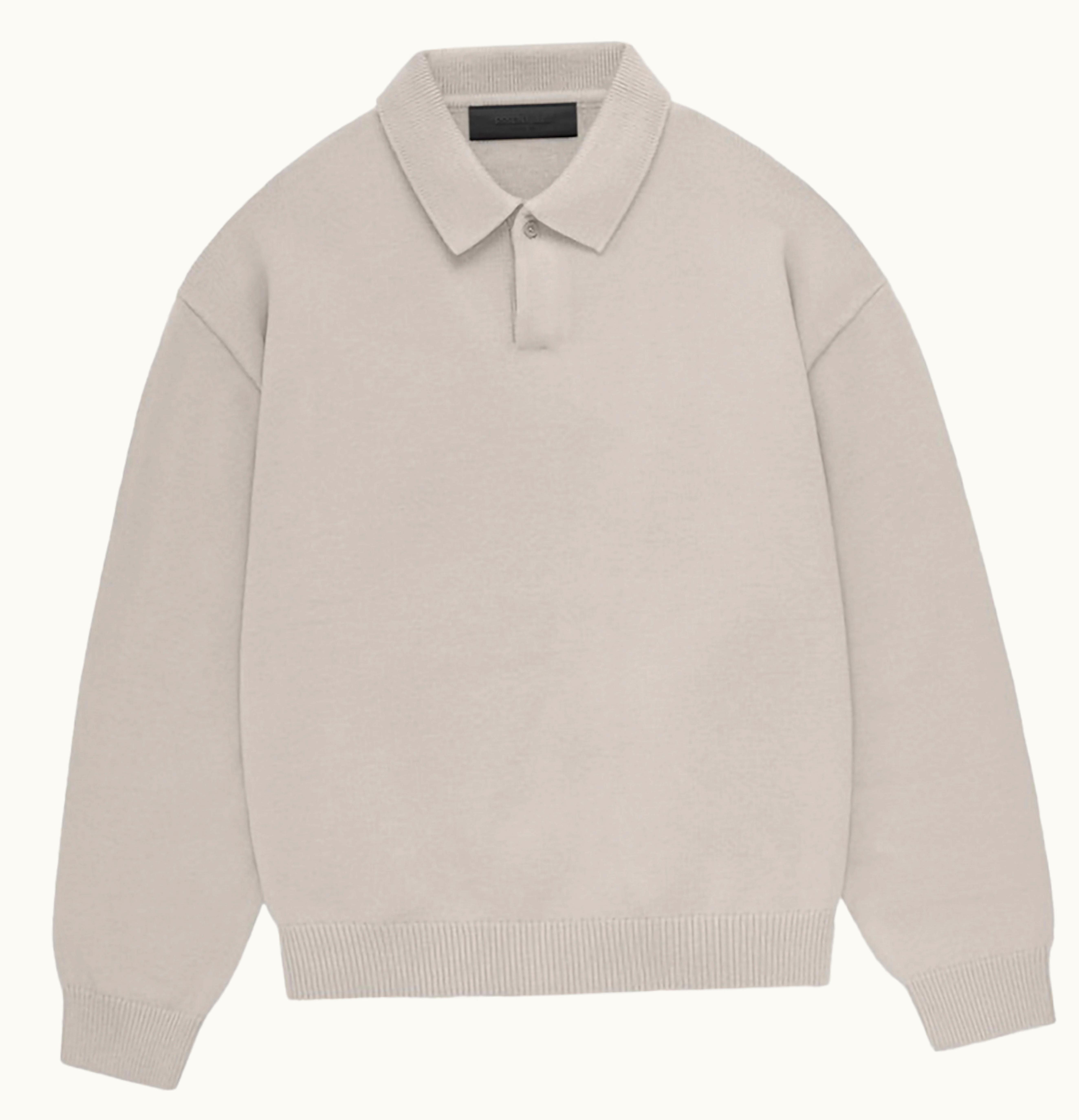 Fear of God Fear Of God Essentials Kids Knit Polo Silver Cloud