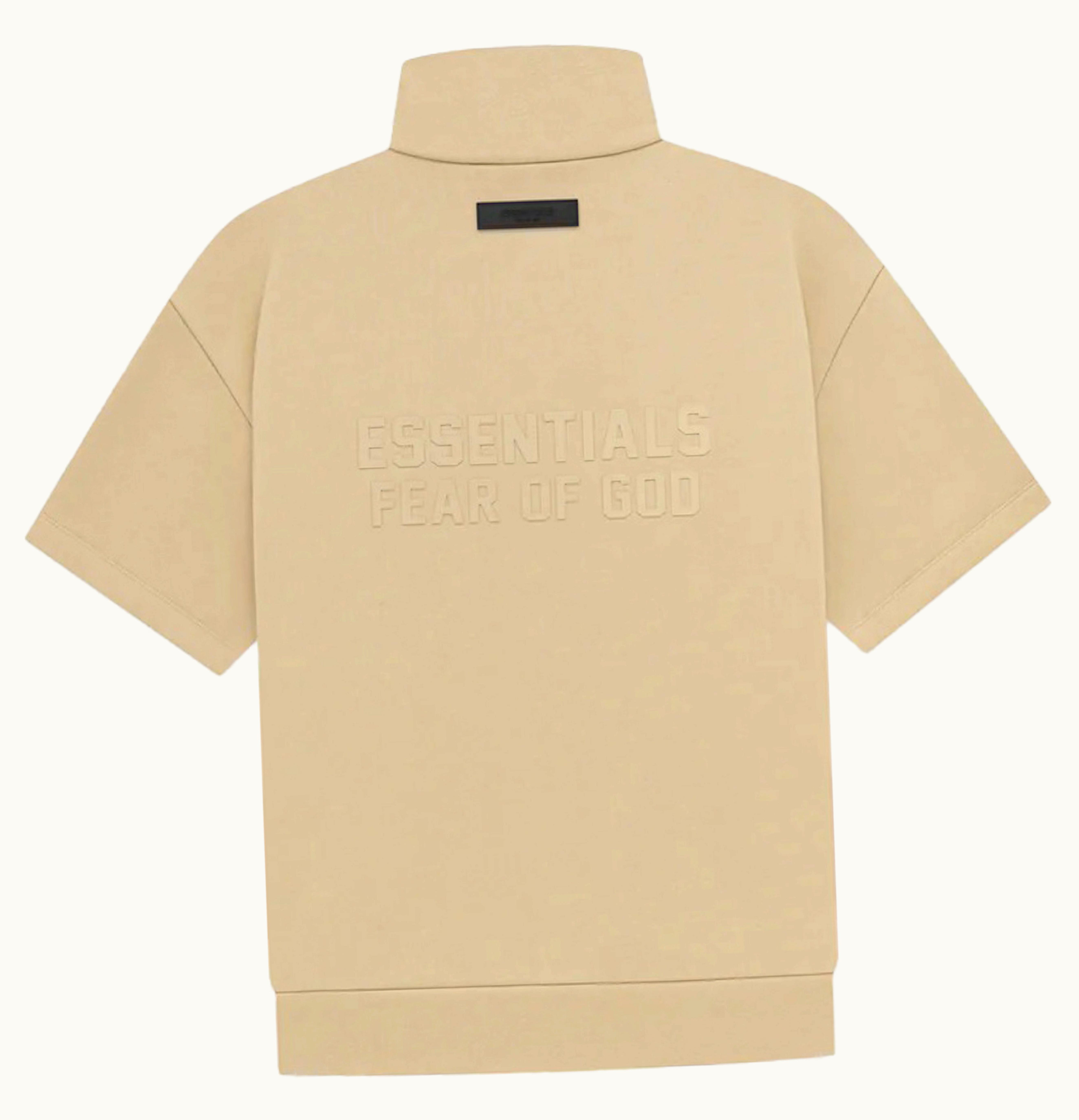 Fear of God Fear Of God Essentials Halfzip 3 4 Sleeve Shirt Sand