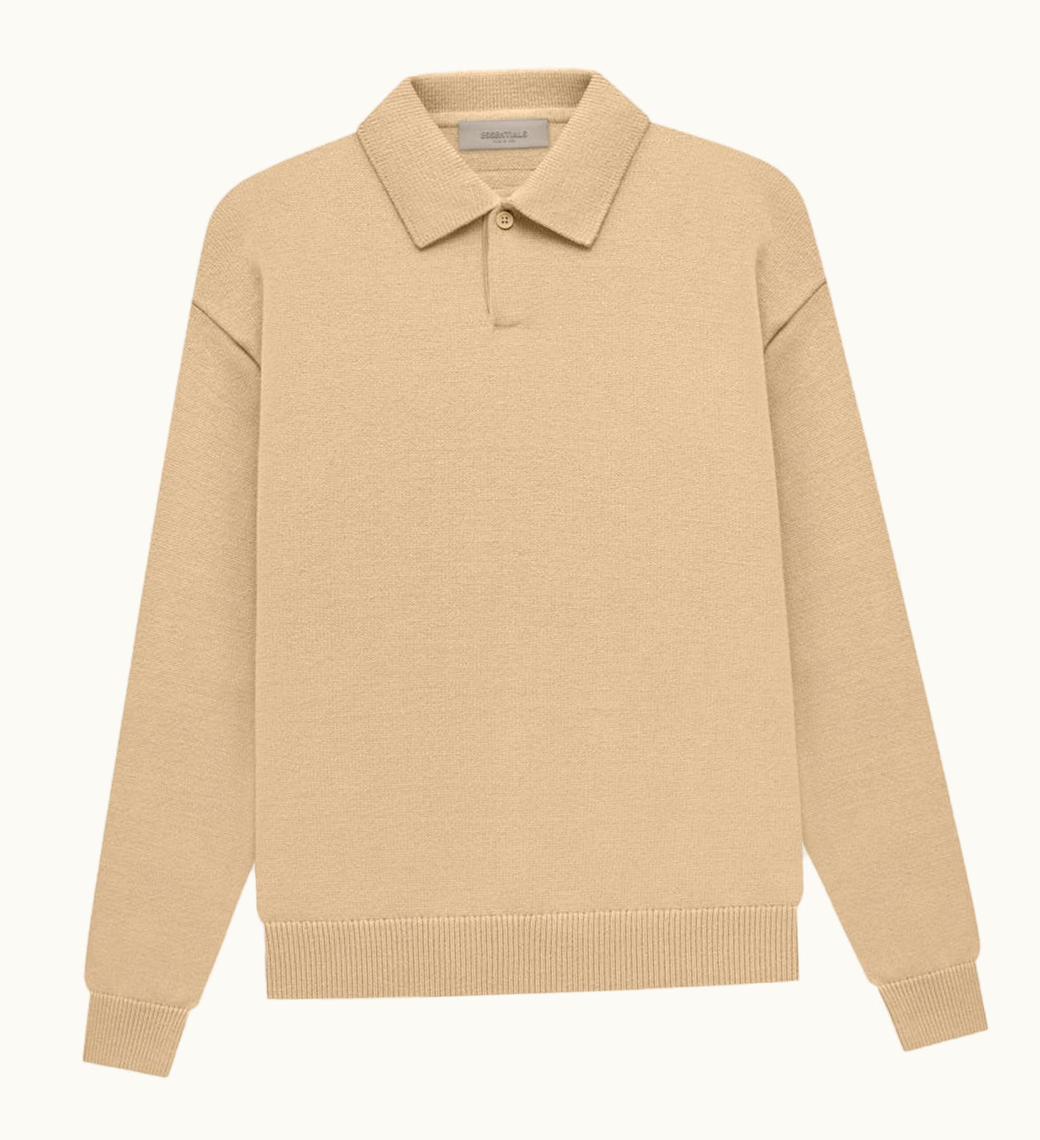 Fear of God Fear Of God Essentials Knit Ls Polo Sand