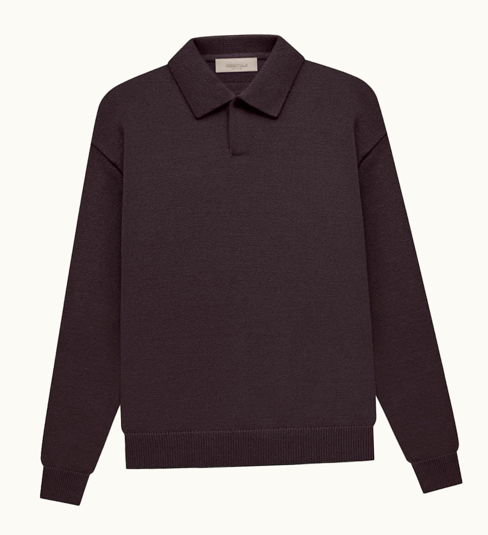 Fear of God Fear Of God Essentials Knit Ls Polo Plum
