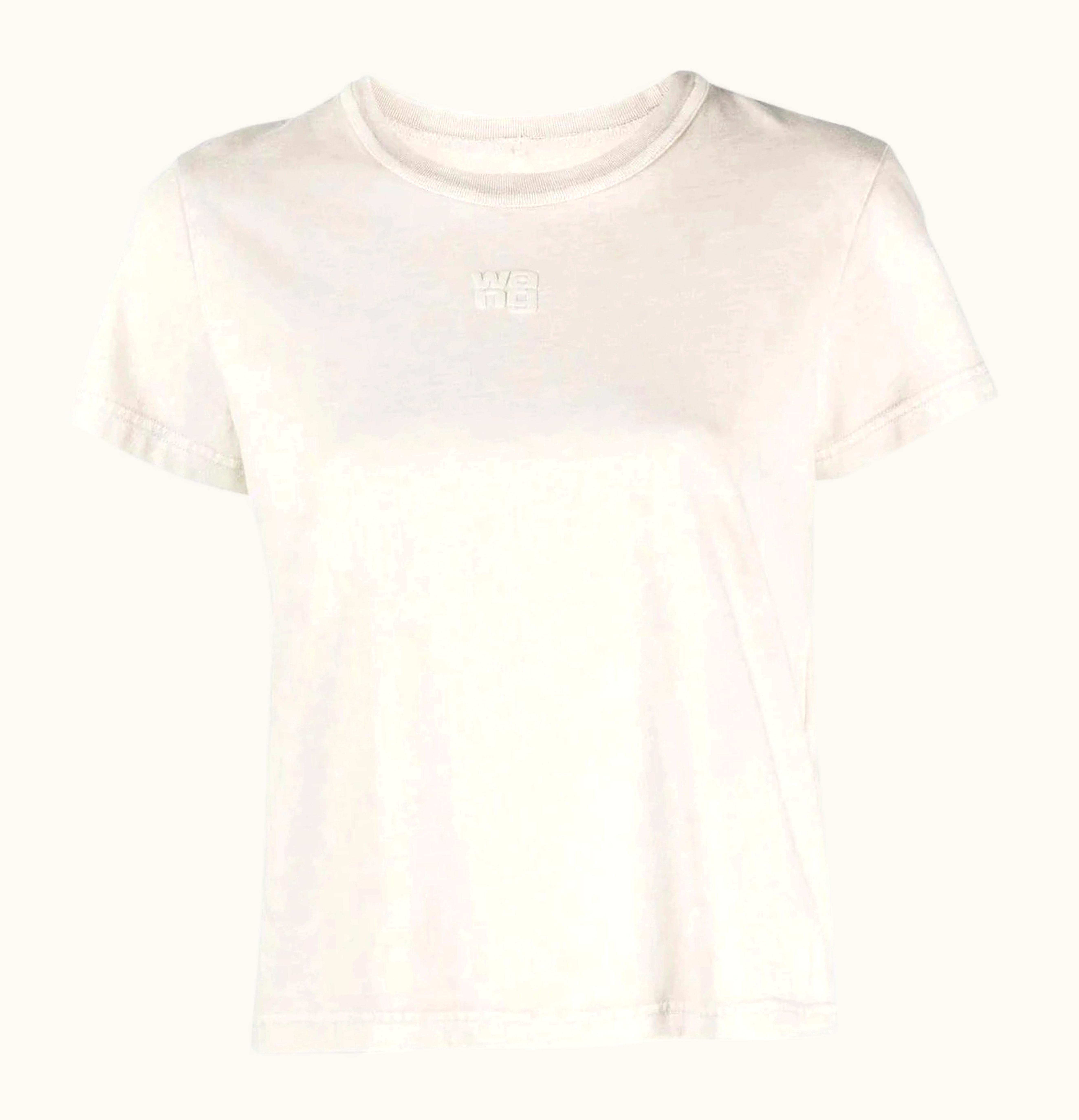 T by Alexander Wang T By Alexander Wang Essential Jersey Shrunk Tee Ice Grey