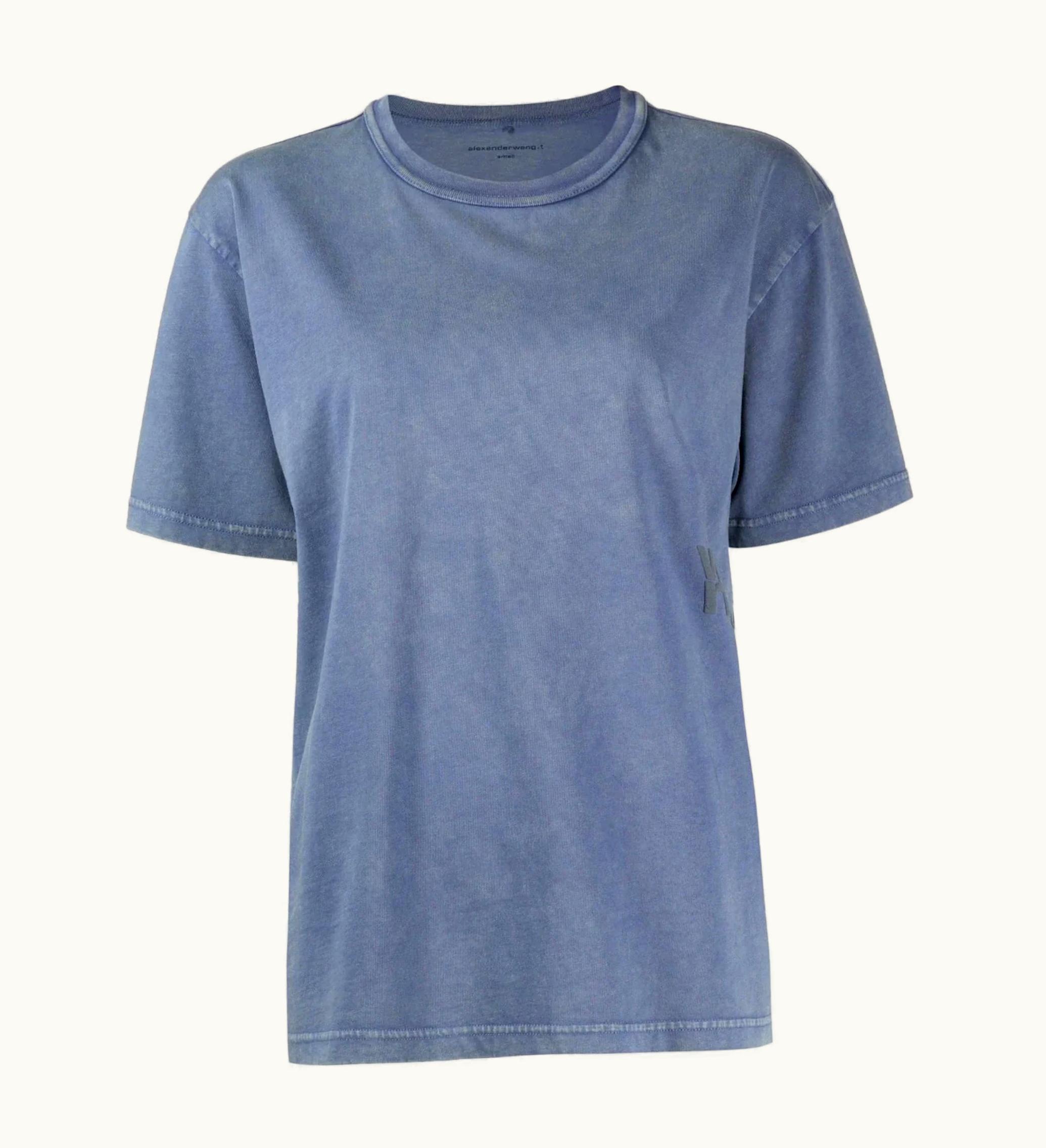 T by Alexander Wang T By Alexander Wang Women Essential Jersey Puff Logo SS Tee Motor Grey
