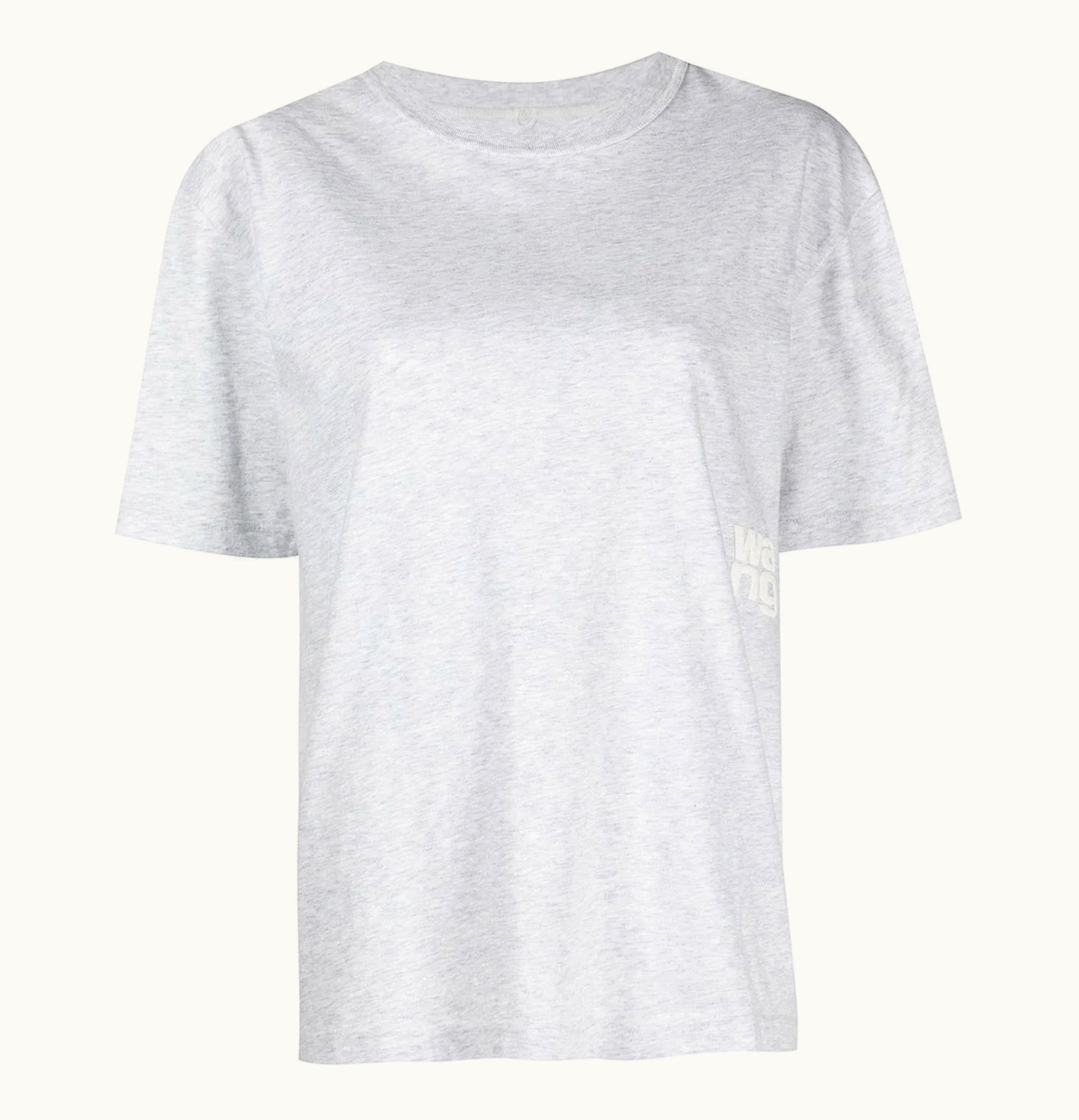 T by Alexander Wang T By Alexander Wang Essential Jersey Puff Logo SS Tee Heather Grey