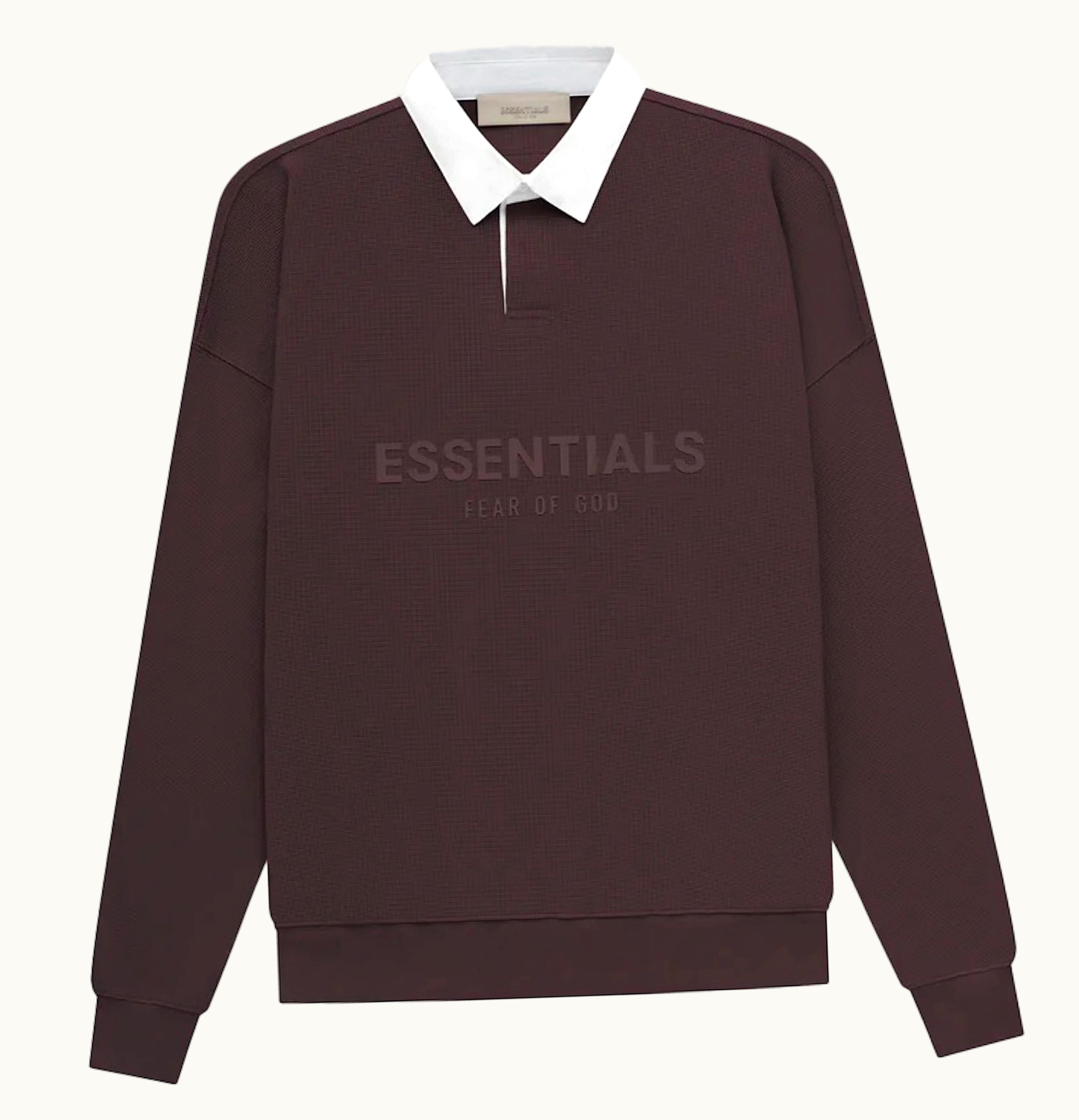 Fear of God Fear Of God Essentials Waffle Henley Rugby Plum