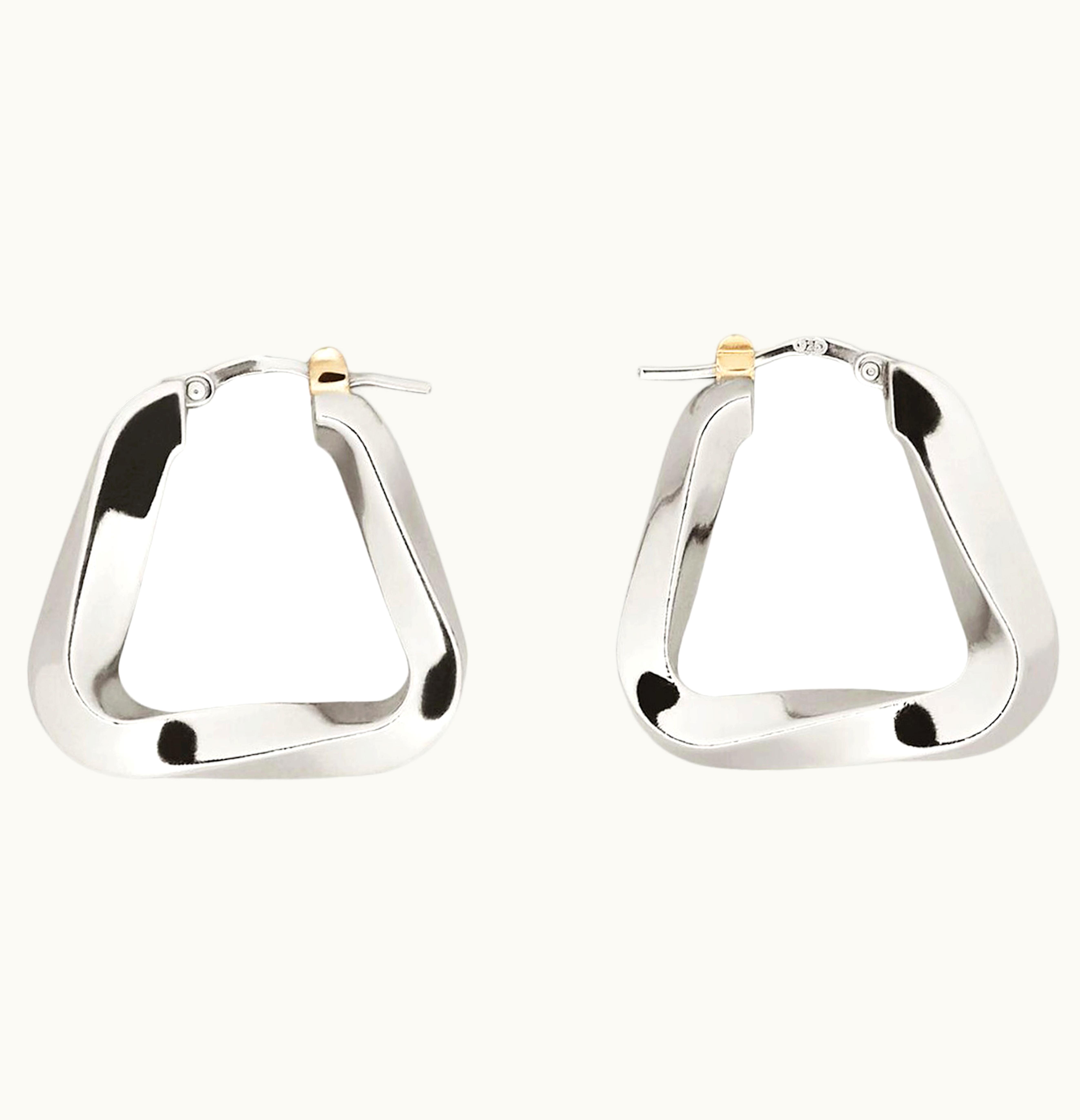 Bottega Veneta Essentials Hoop Earrings Silver