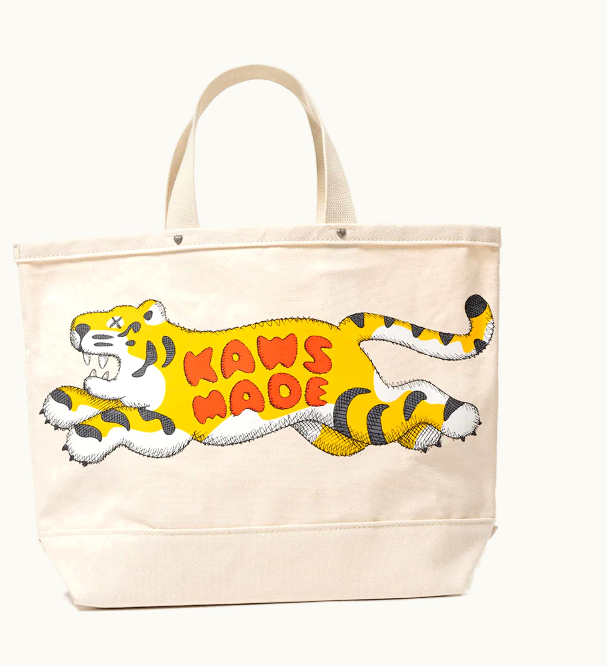 Human Made X KAWS Large I Tote Bag White