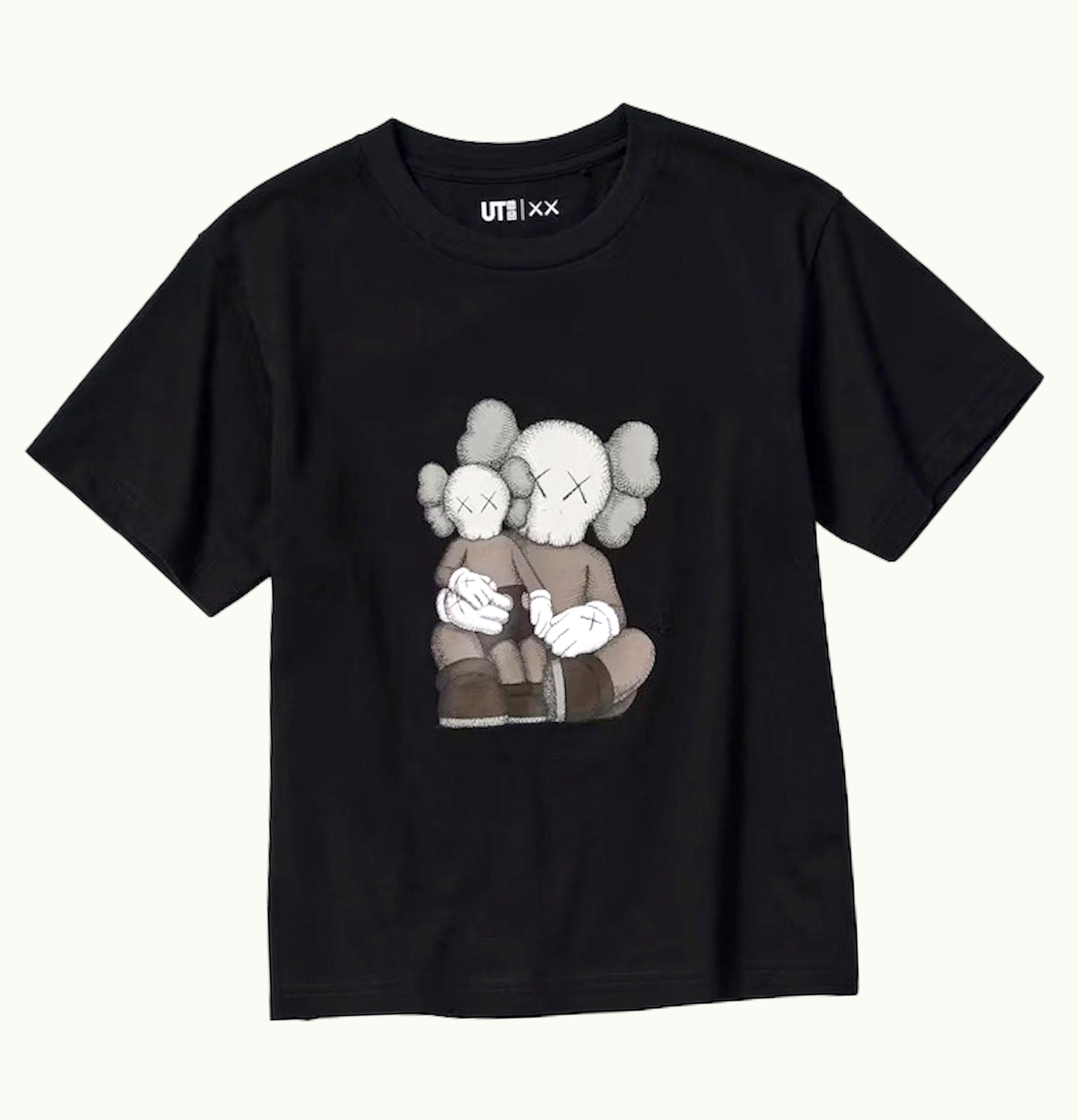 KAWS KAWS X Uniqlo Ut Short Sleeve Graphic T Shirt Youth Black