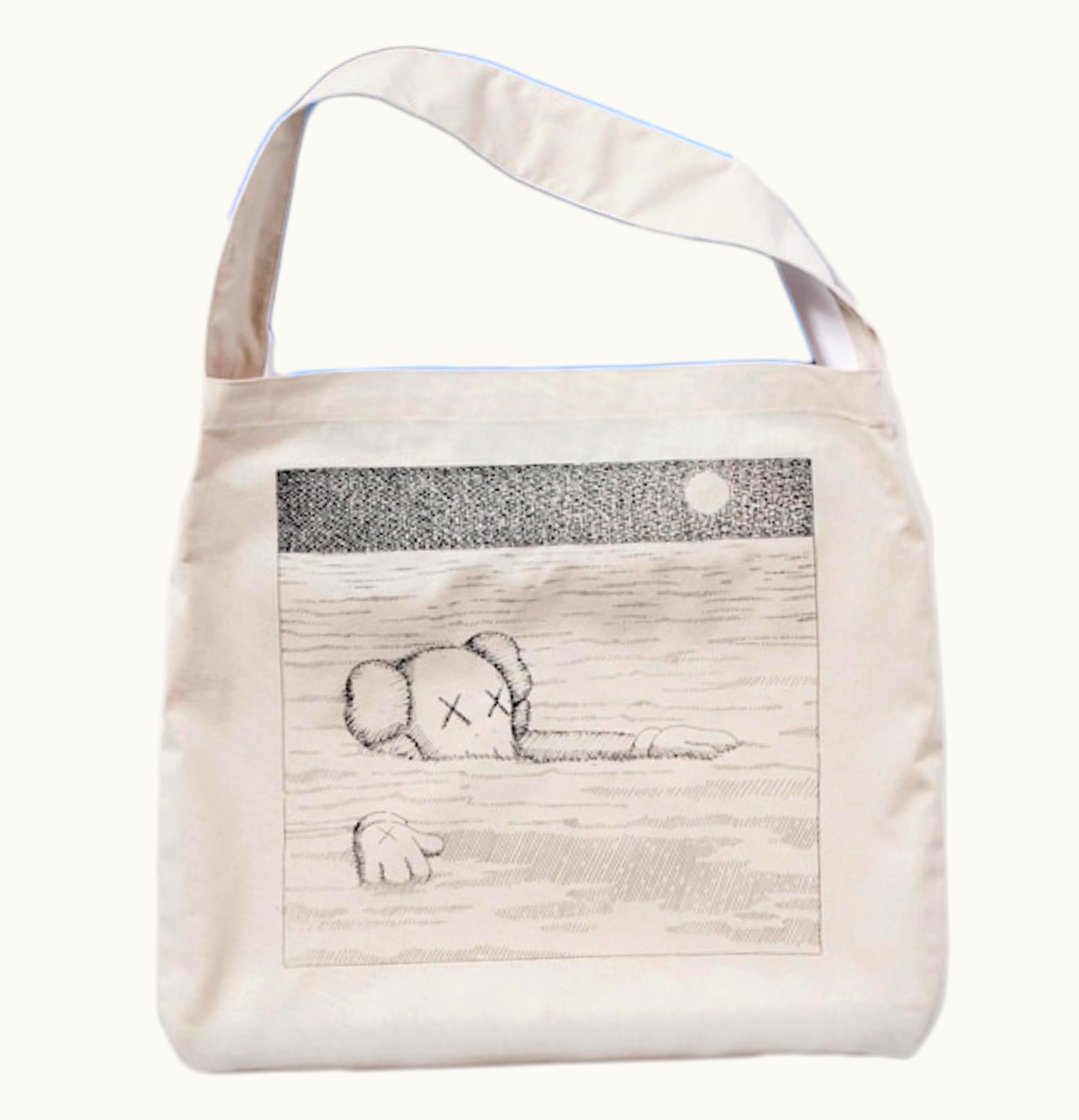 KAWS KAWS X Uniqlo Artbook Cover Tote Bag Natural