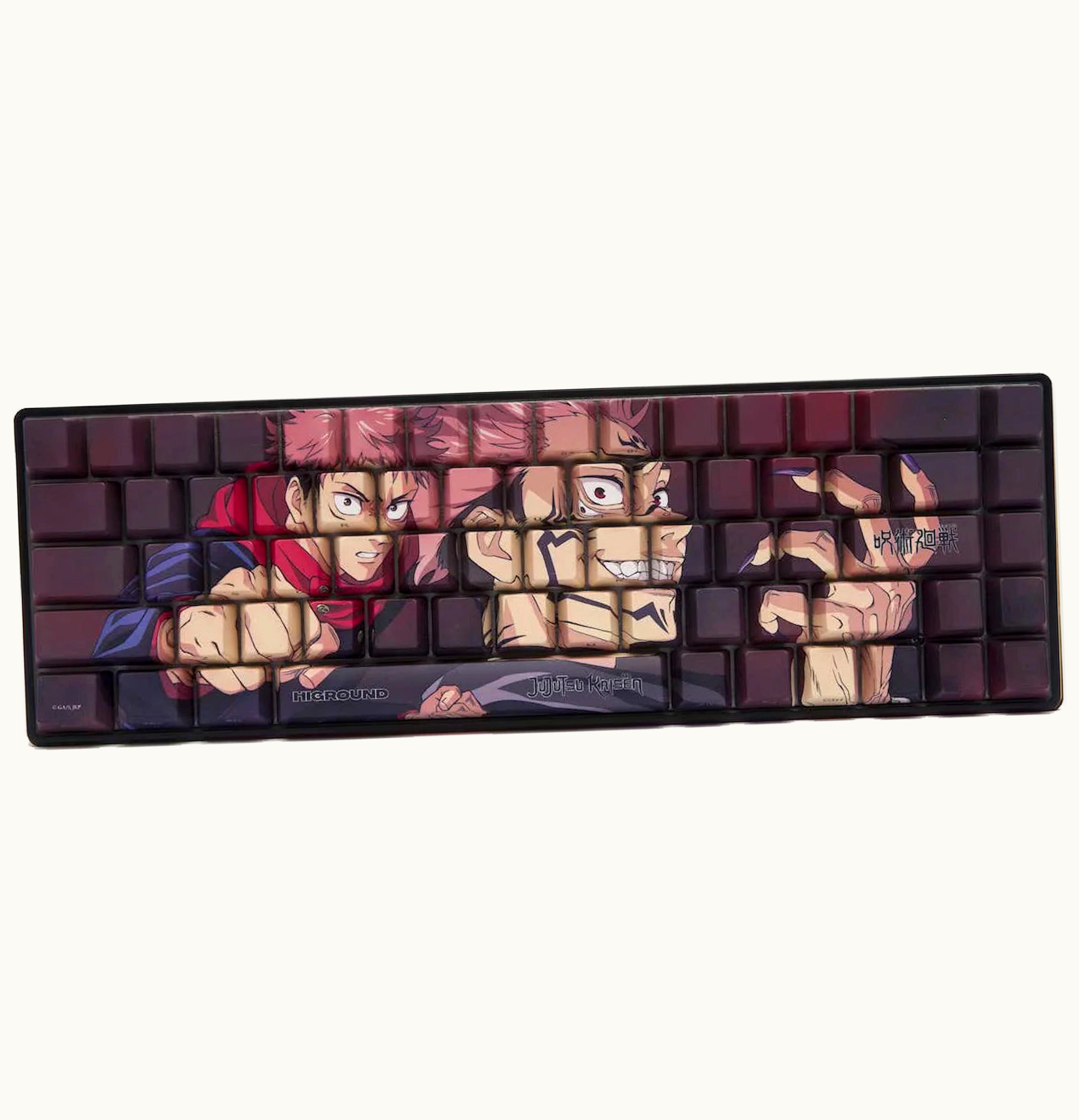 Higround X Jujutsu Kaisen Sukuna Basecamp 65 Keyboard Red Black