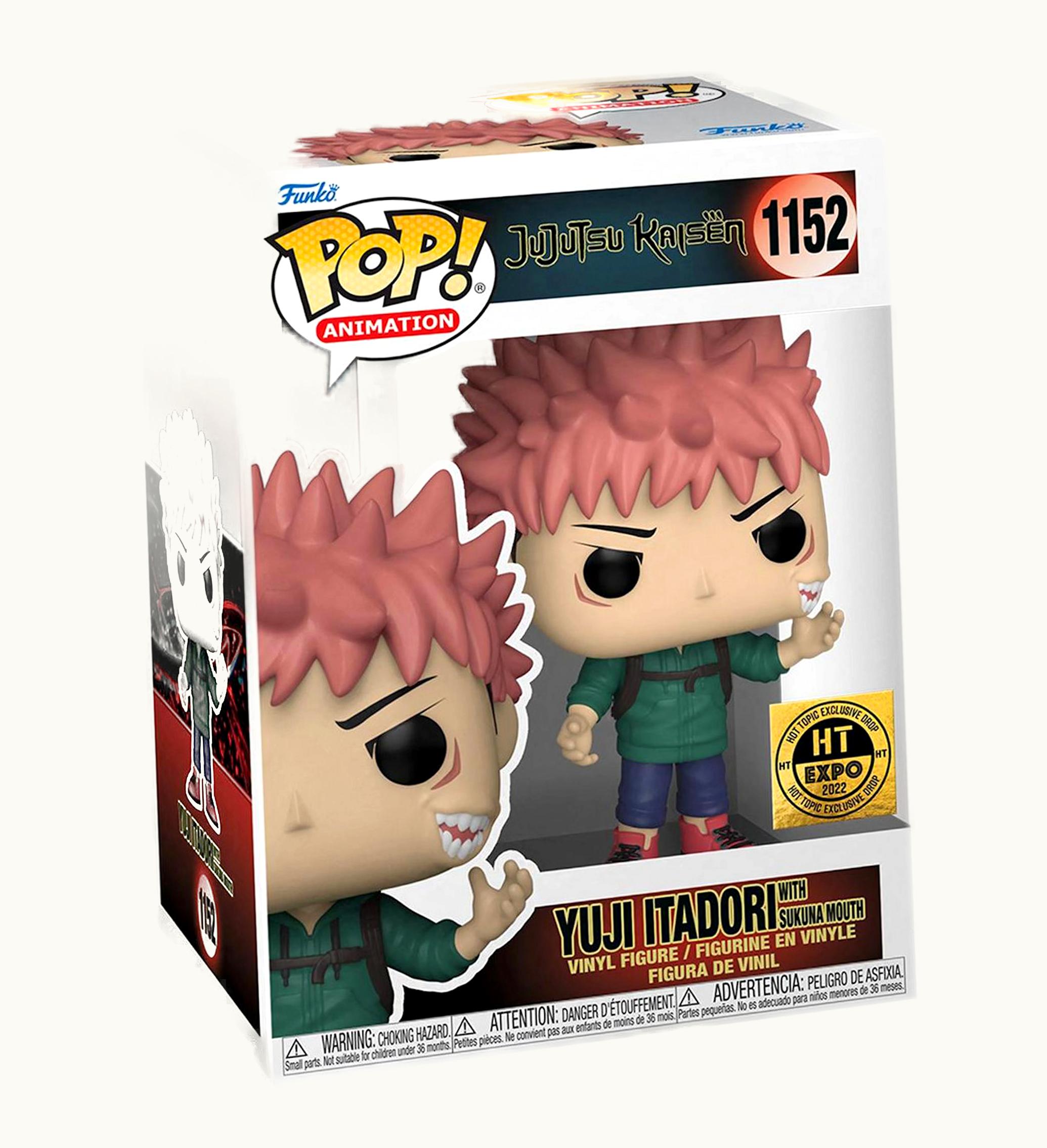 Funko Pop Animation Jujutsu Kaisen Yuji Itadori With Sukuna Mouth 2022 Hot Topic Expo Exclusive Figure 1152
